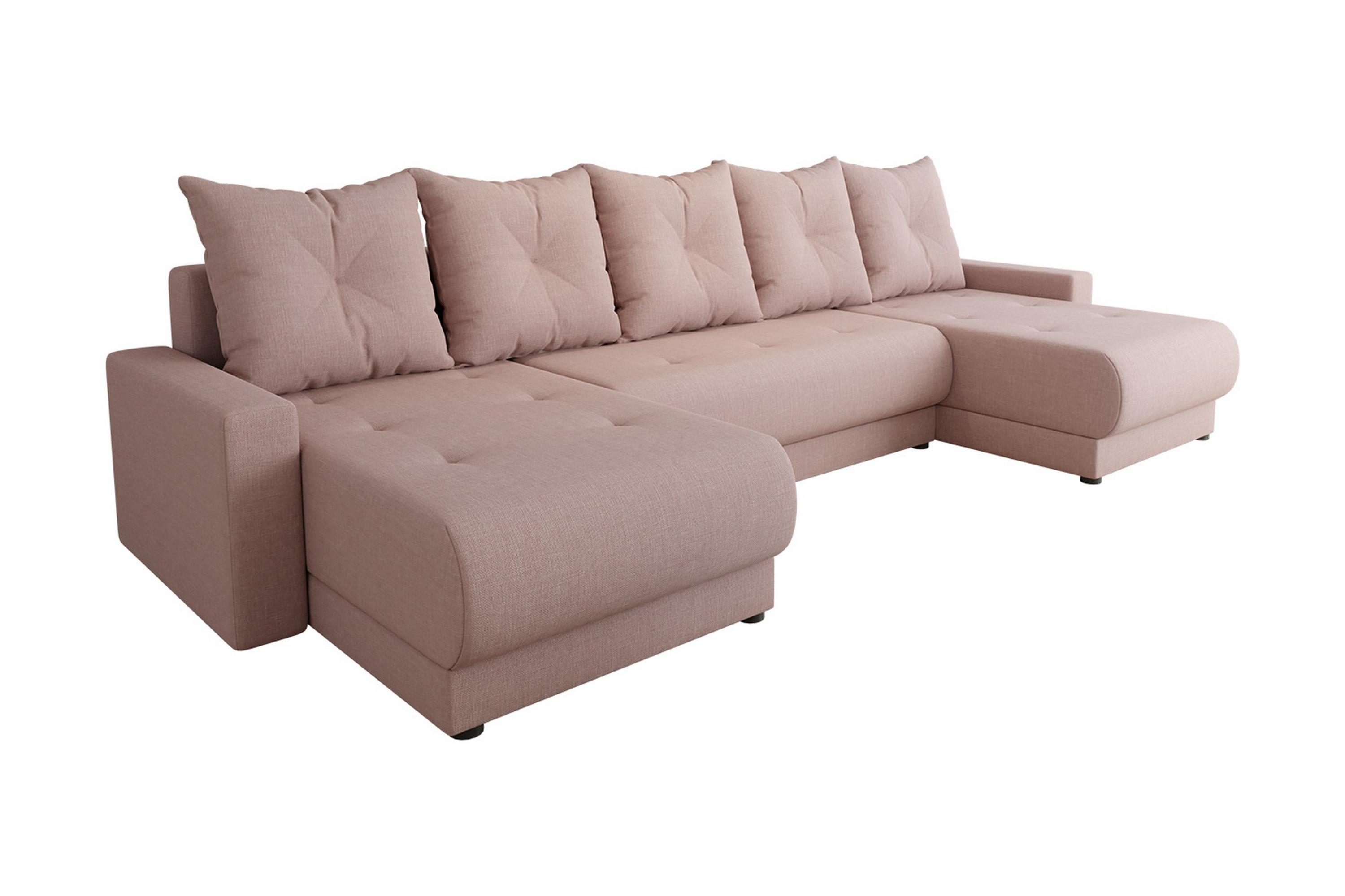 Leppil 4-sits Bäddsoffa Höger Rosa