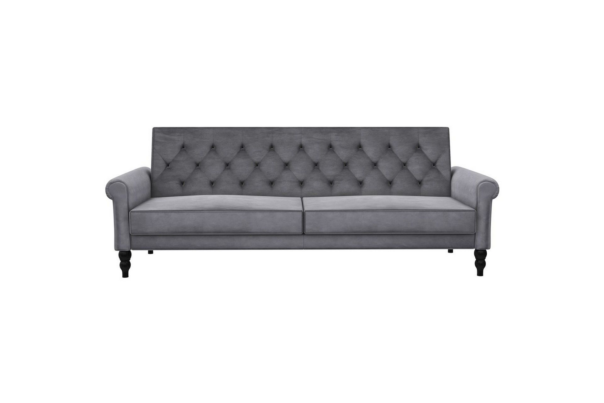 Bäddsoffa utan divan & schäslong Loft24 Tyne Bäddsoffa 3-sits Mörkgrå -
