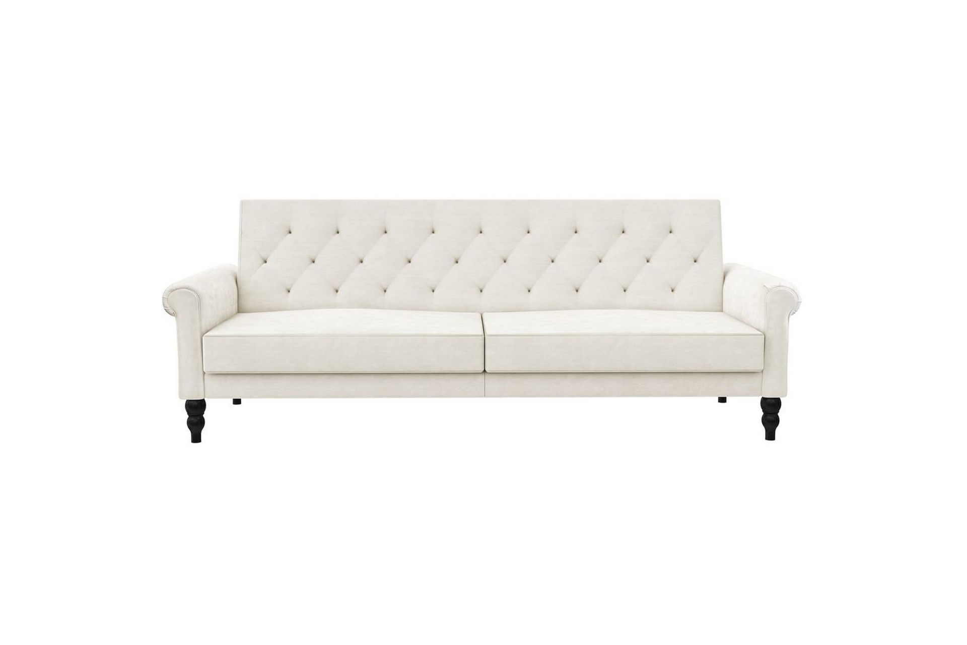 B&auml;ddsoffa utan divan & sch&auml;slong Loft24 Tyne B&auml;ddsoffa 3-sits Vit -