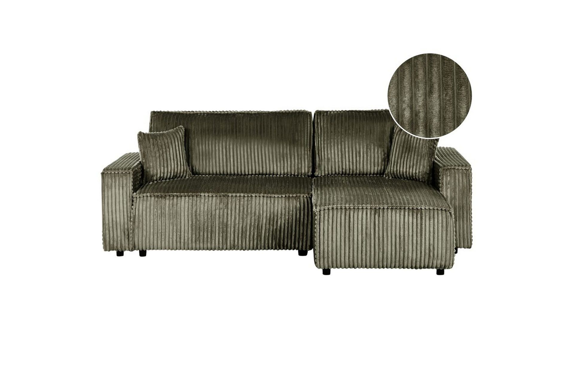 bäddsoffa vänstervänd abacka - grön, svart