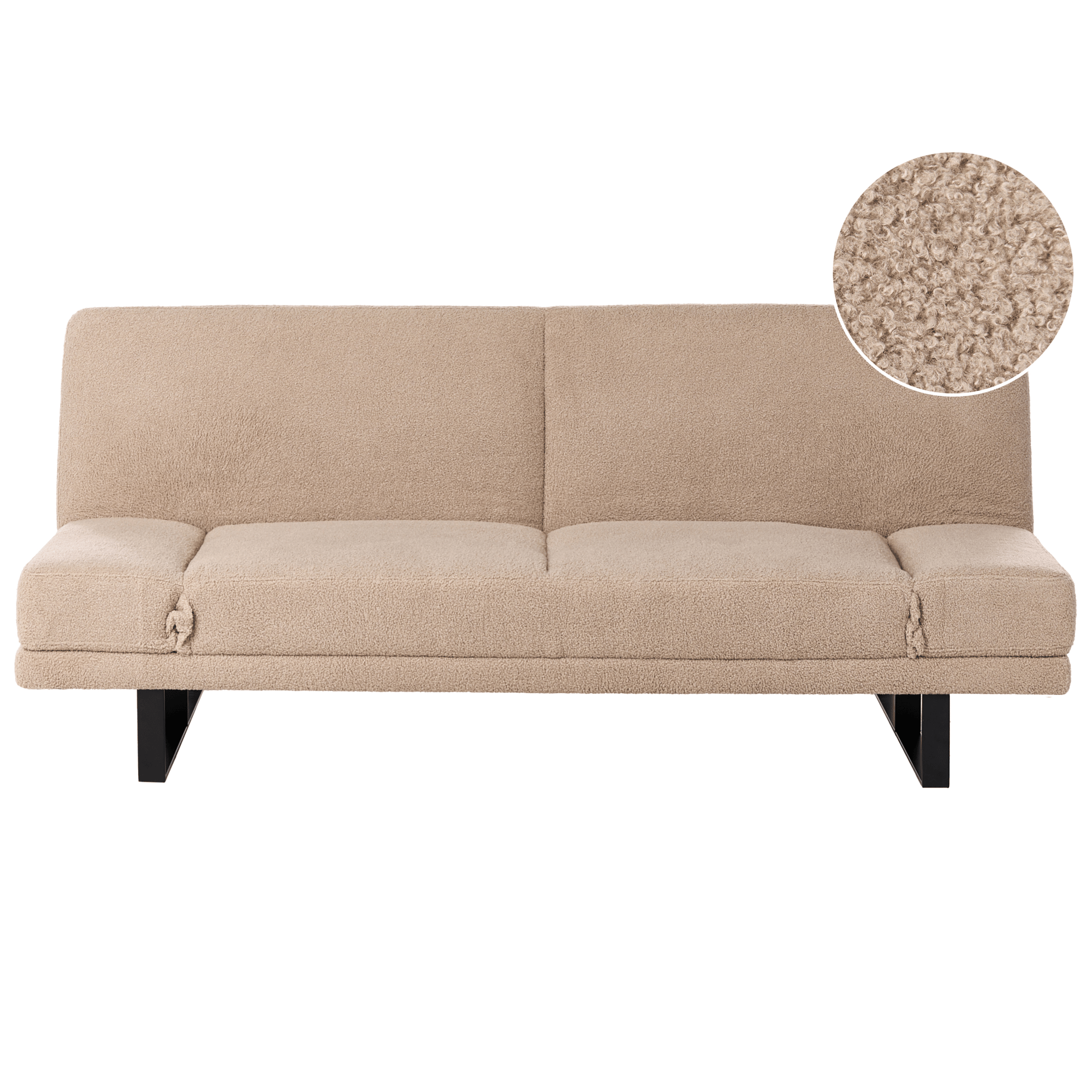 Bäddsoffa York Bouclé - Sandbeige
