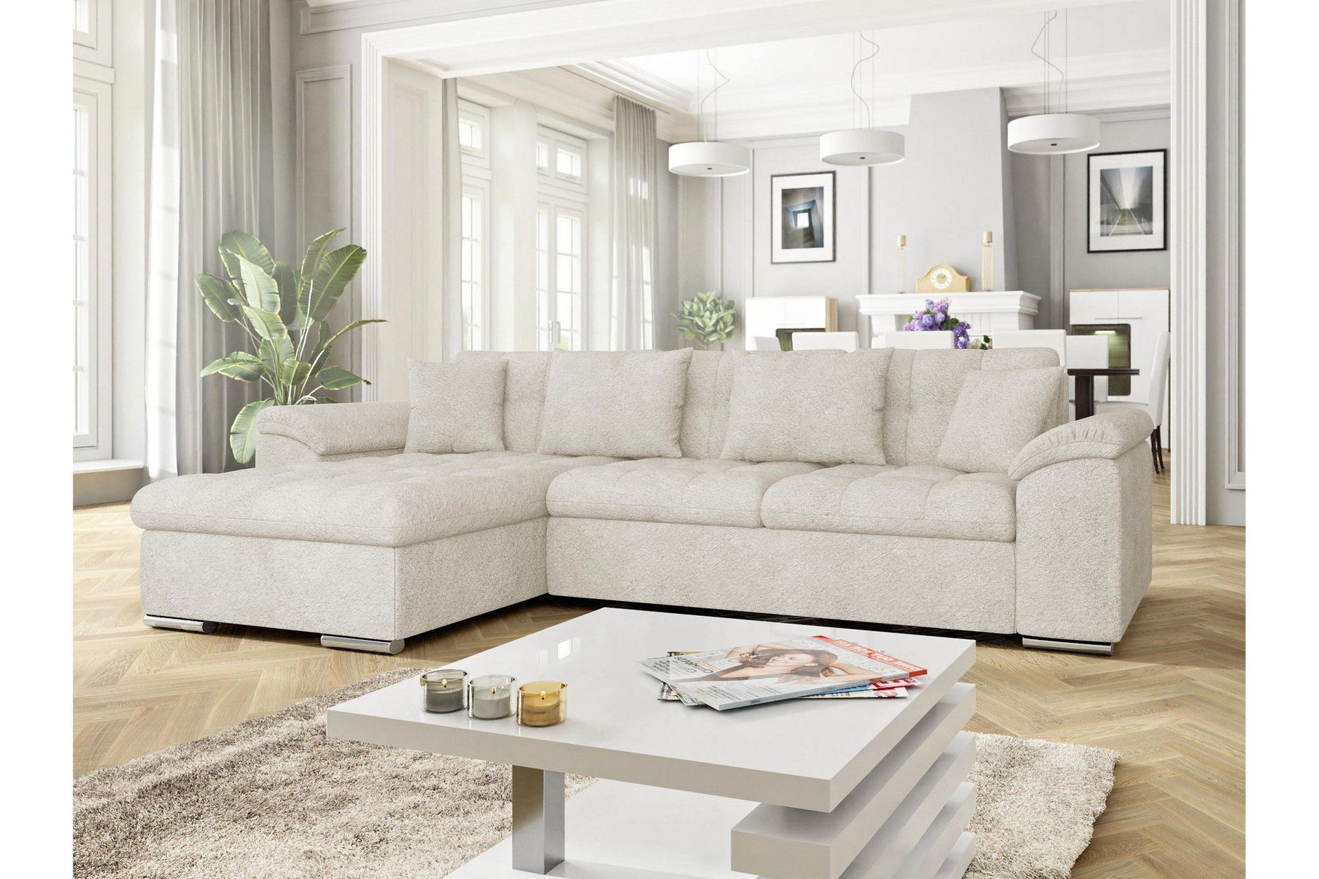 Camior B&auml;ddsoffa m. Divan 3-sits - Brun