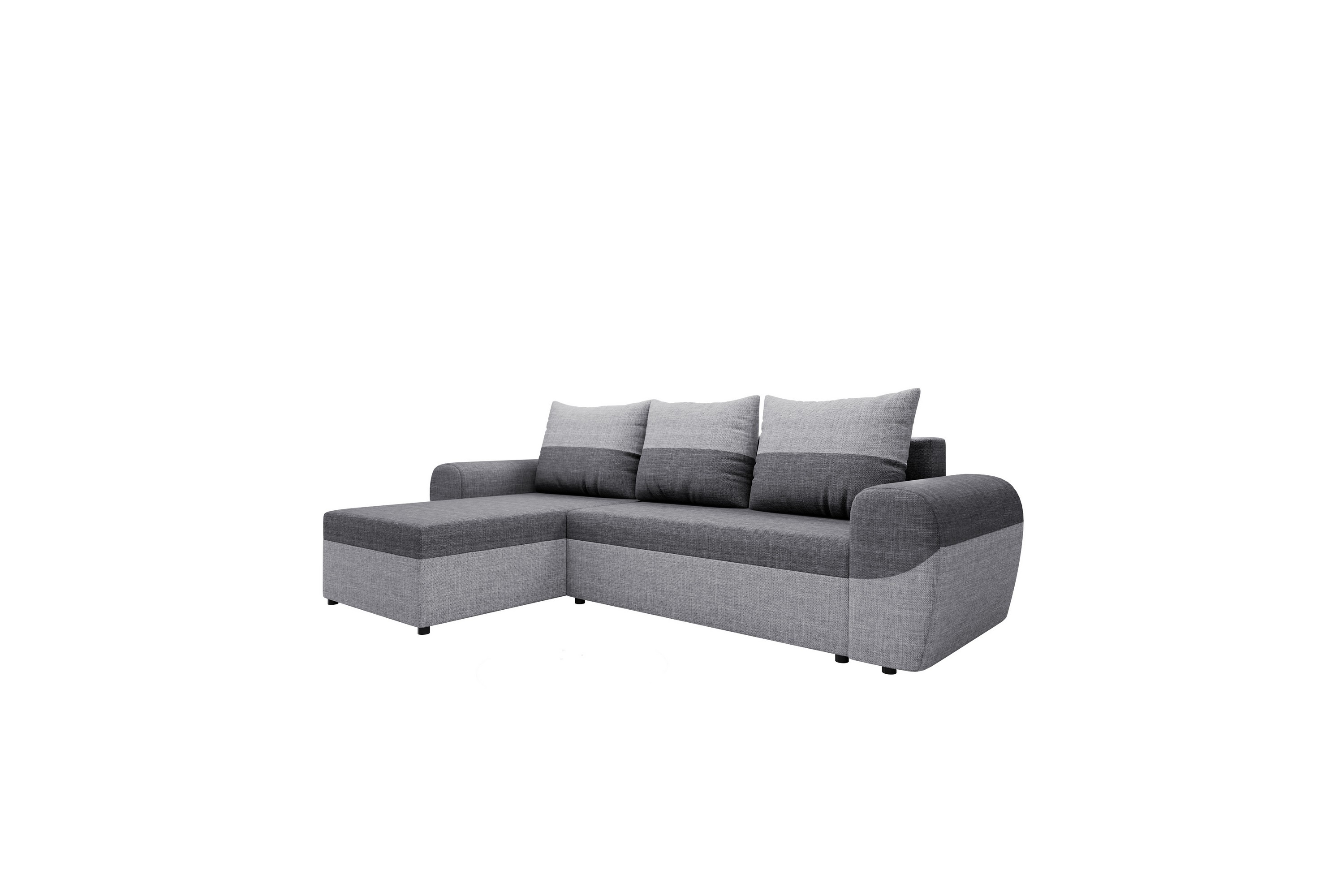 Chameli Bäddsoffa med Divan 3-sits LjusgråMörkgrå