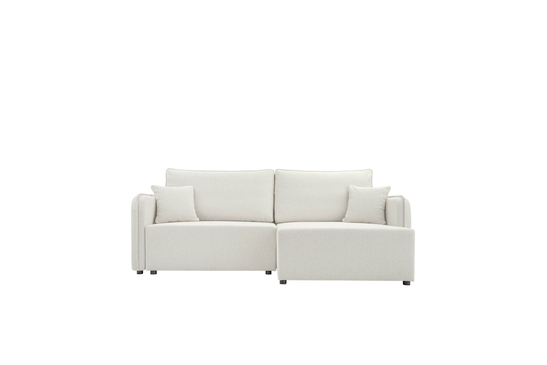 Chandru B&auml;ddsoffa med Divan 3-sits i Plysch - Beige