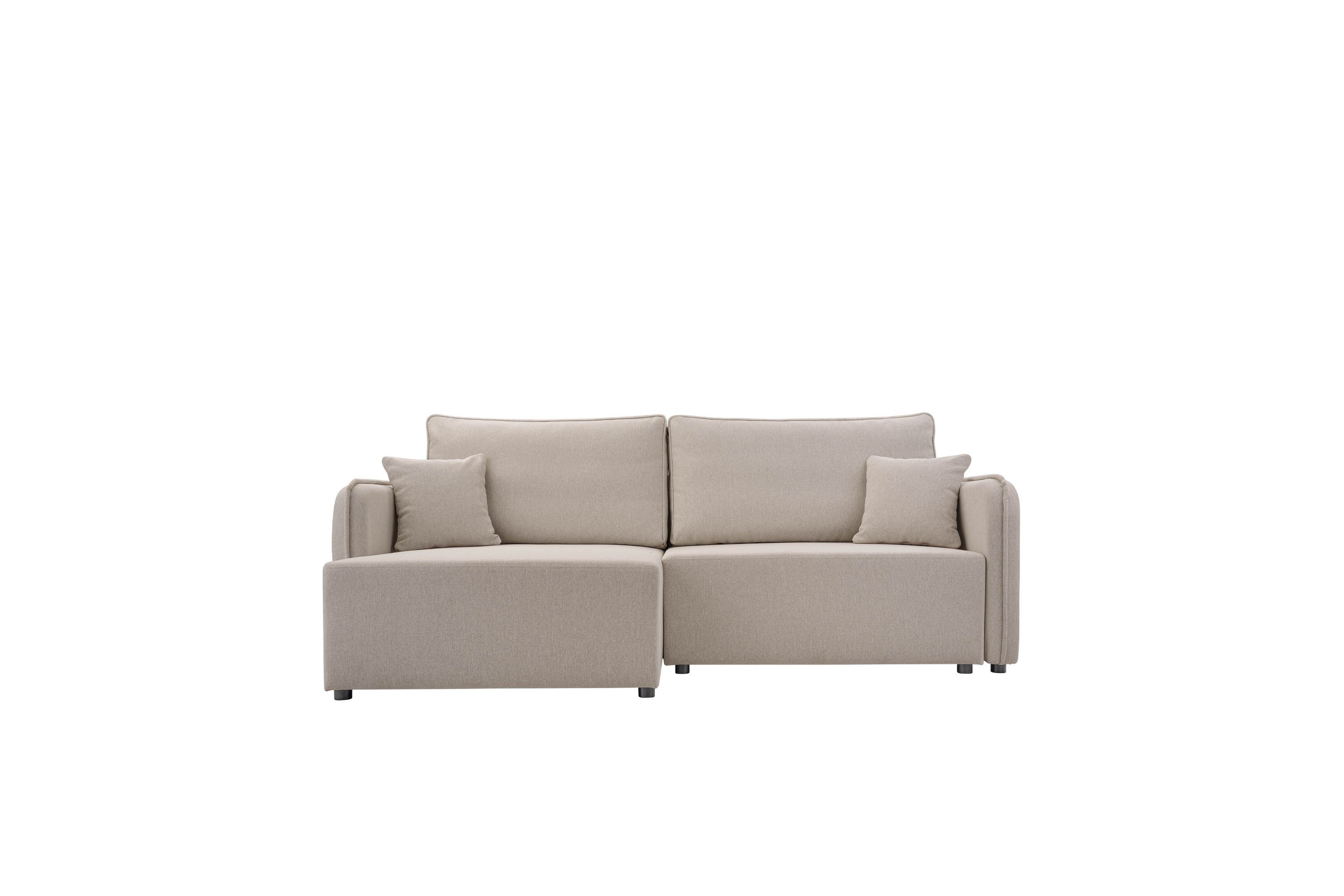 Chandru Bäddsoffa med Divan 3-sits i Plysch Grå