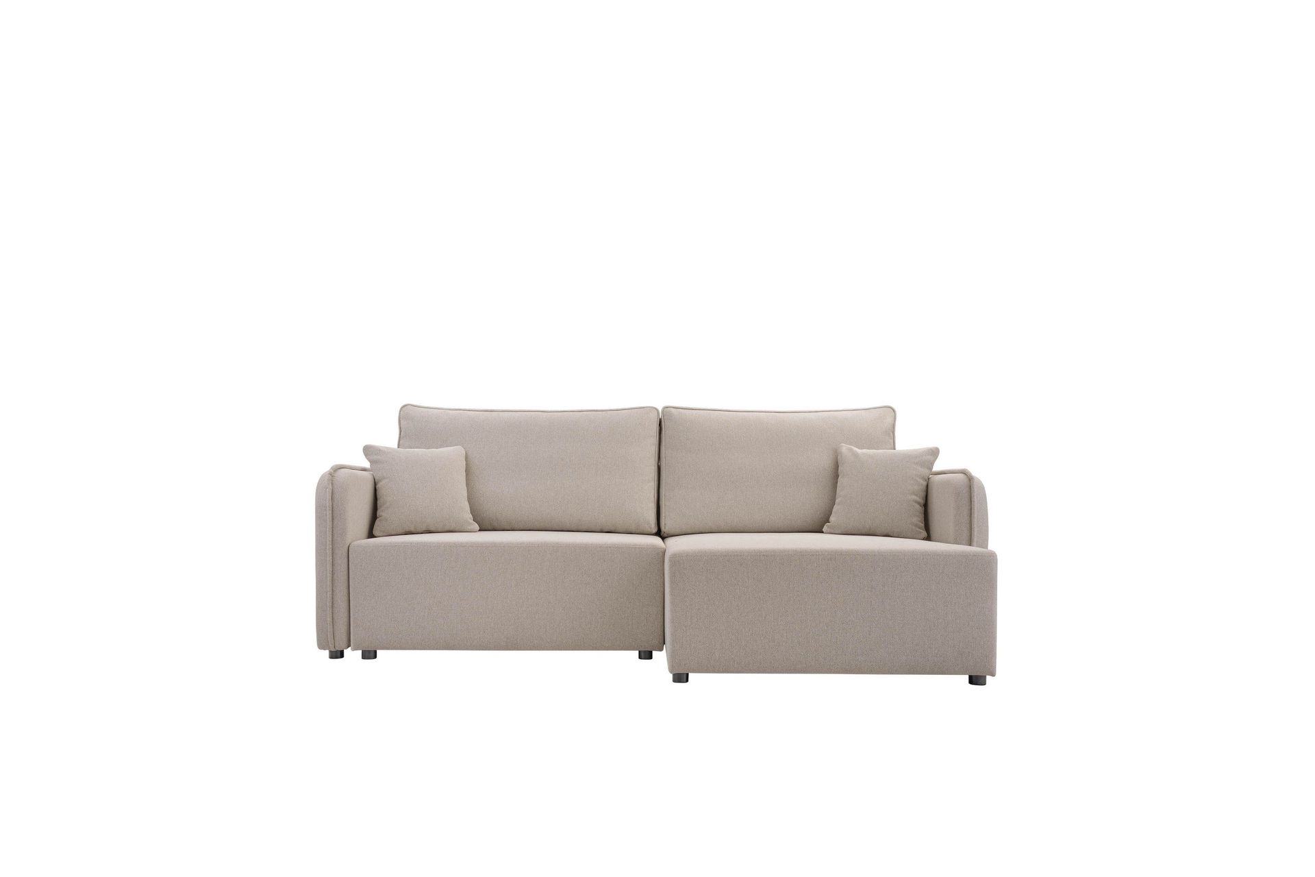 Chandru B&auml;ddsoffa med Divan 3-sits i Plysch - Gr&aring;