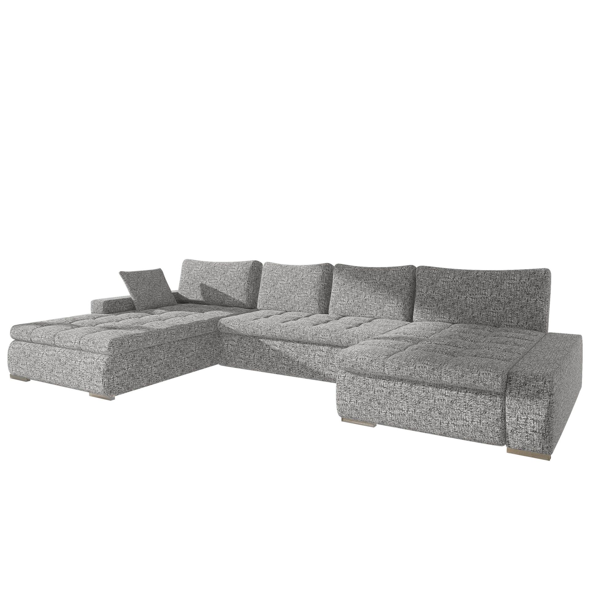 Cillo 5-sits U-formad bäddsoffa med dubbeldivan - grå