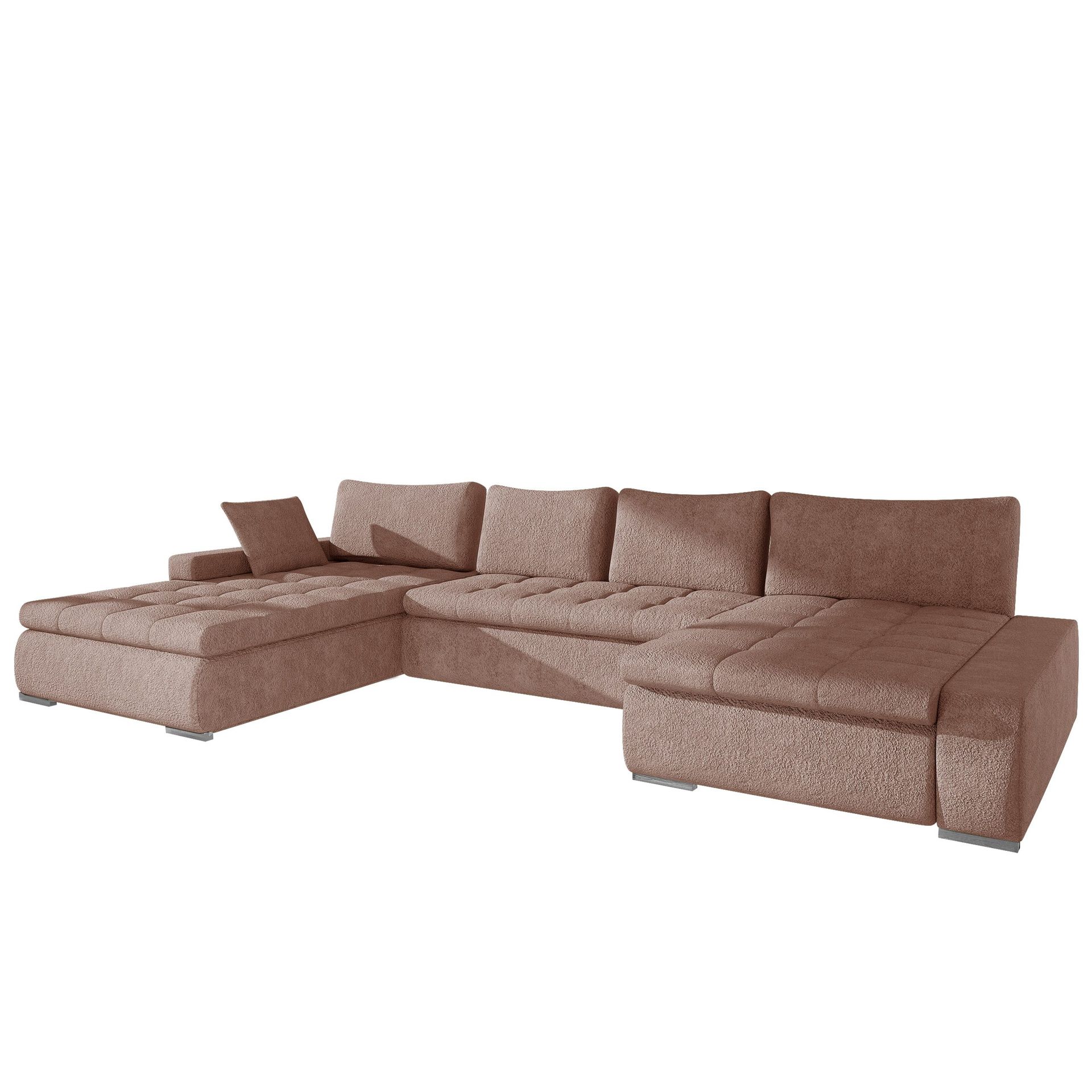 Cillo 5-sits U-formad b&auml;ddsoffa med dubbeldivan - rosa