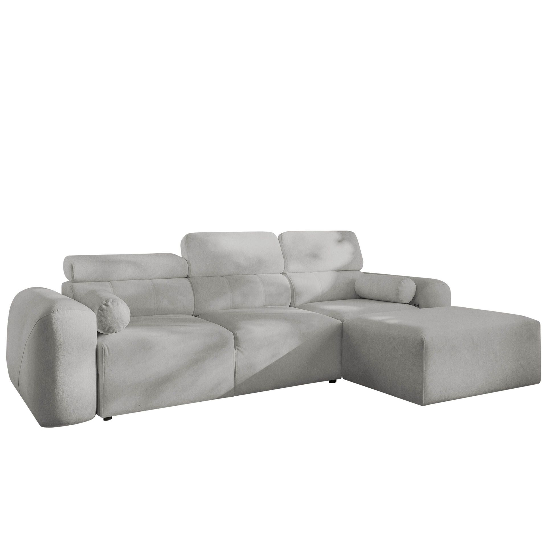 Clement 3-sits Bäddsoffa med Divan Högervänd - Ljusgrå