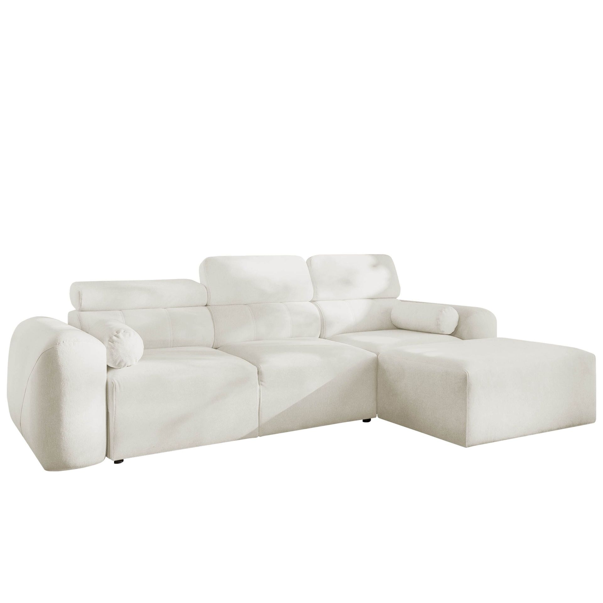 Clement 3-sits Bäddsoffa med Divan Högervänd - Vit