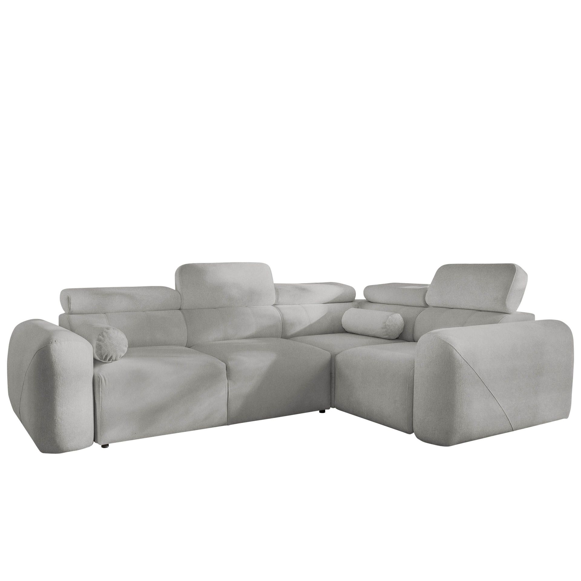 Clement 4-sits Hörnbäddsoffa Högervänd - ljusgrå