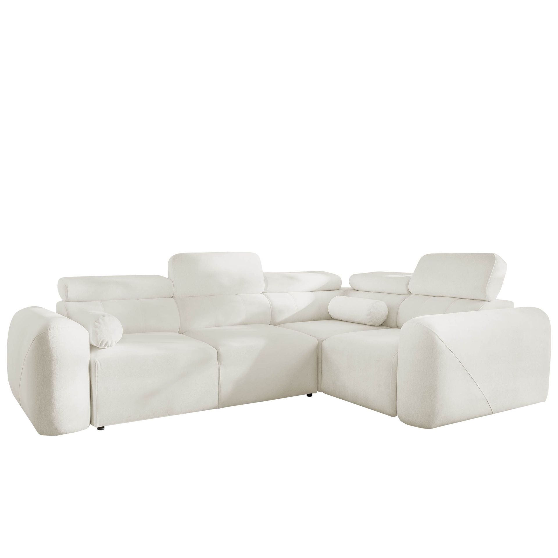 Clement 4-sits Hörnbäddsoffa Högervänd - vit