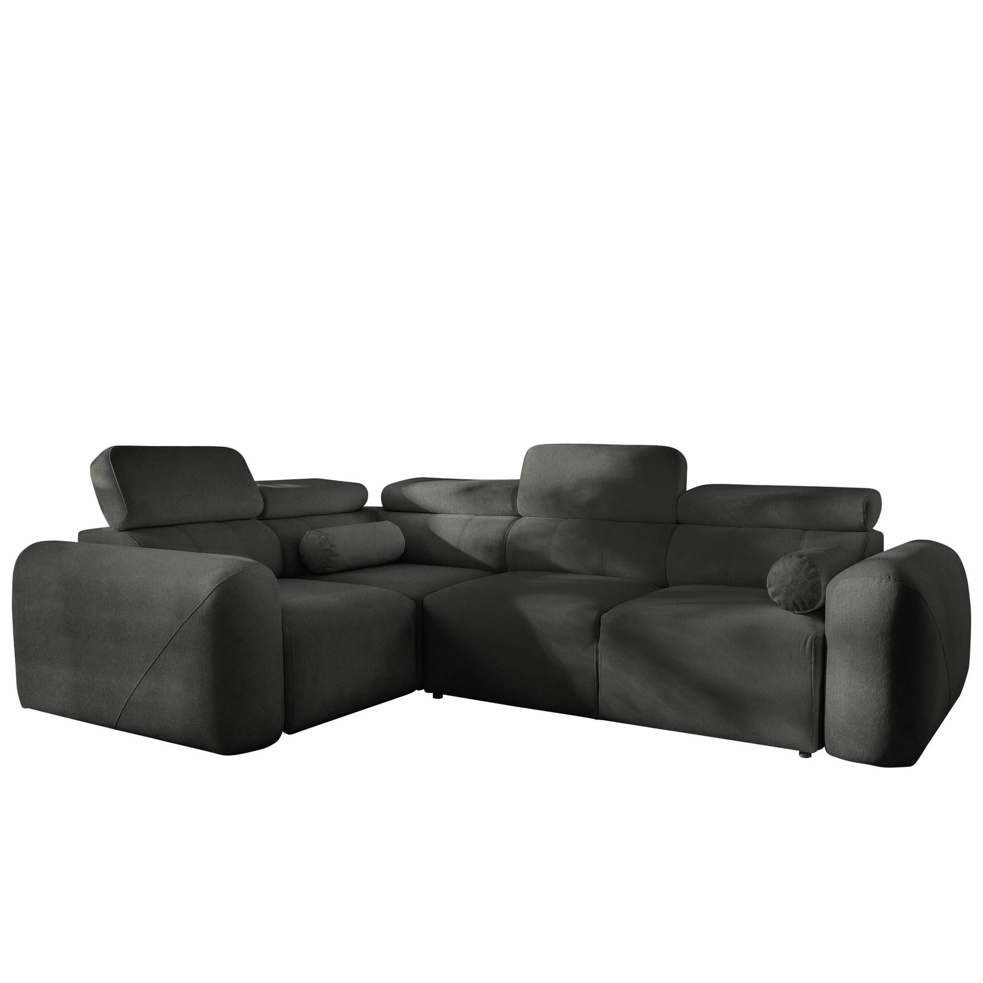 Clement 4-sits Hörnbäddsoffa Vänstervänd - svart