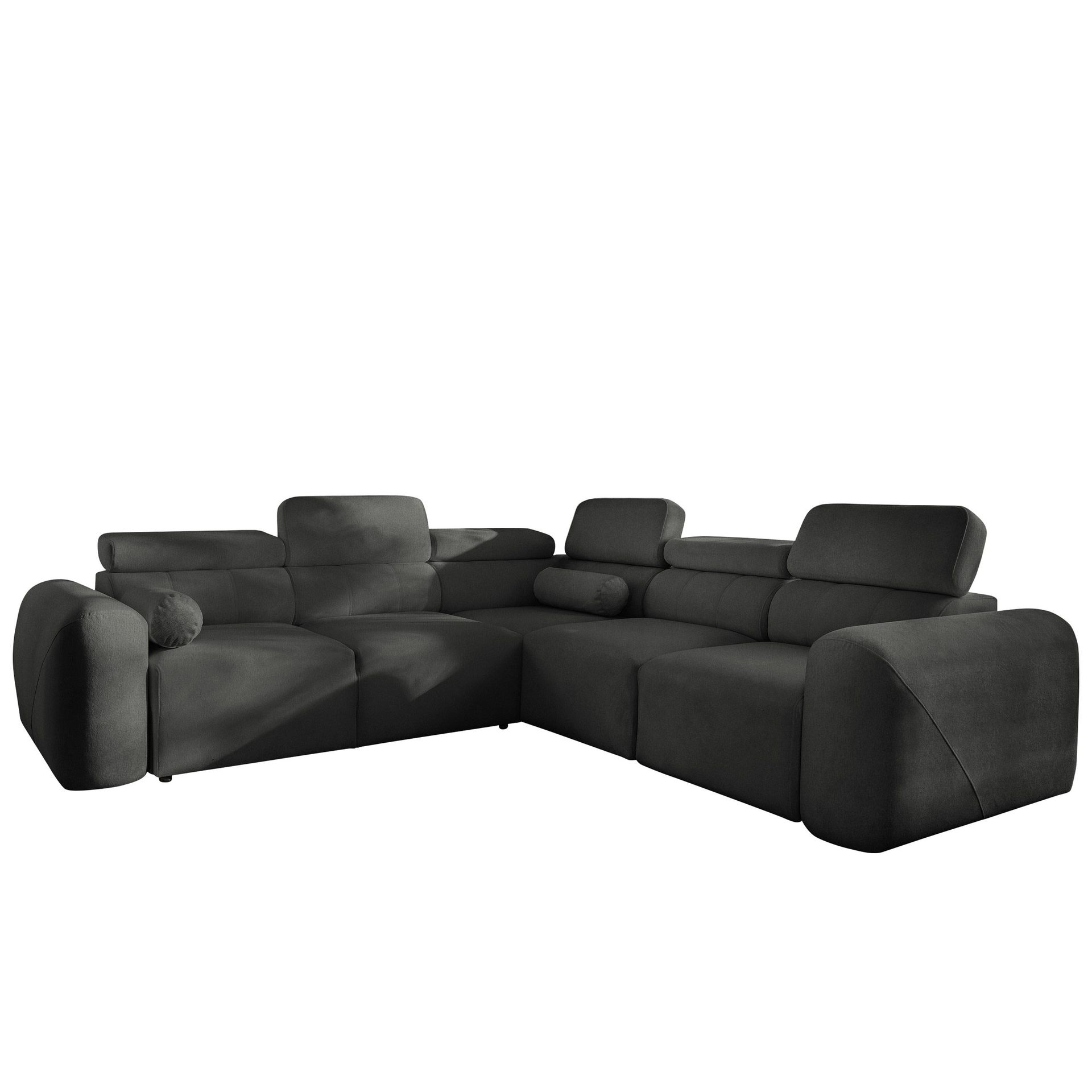 Clement 5-sits Hörnbäddsoffa Högervänd - svart