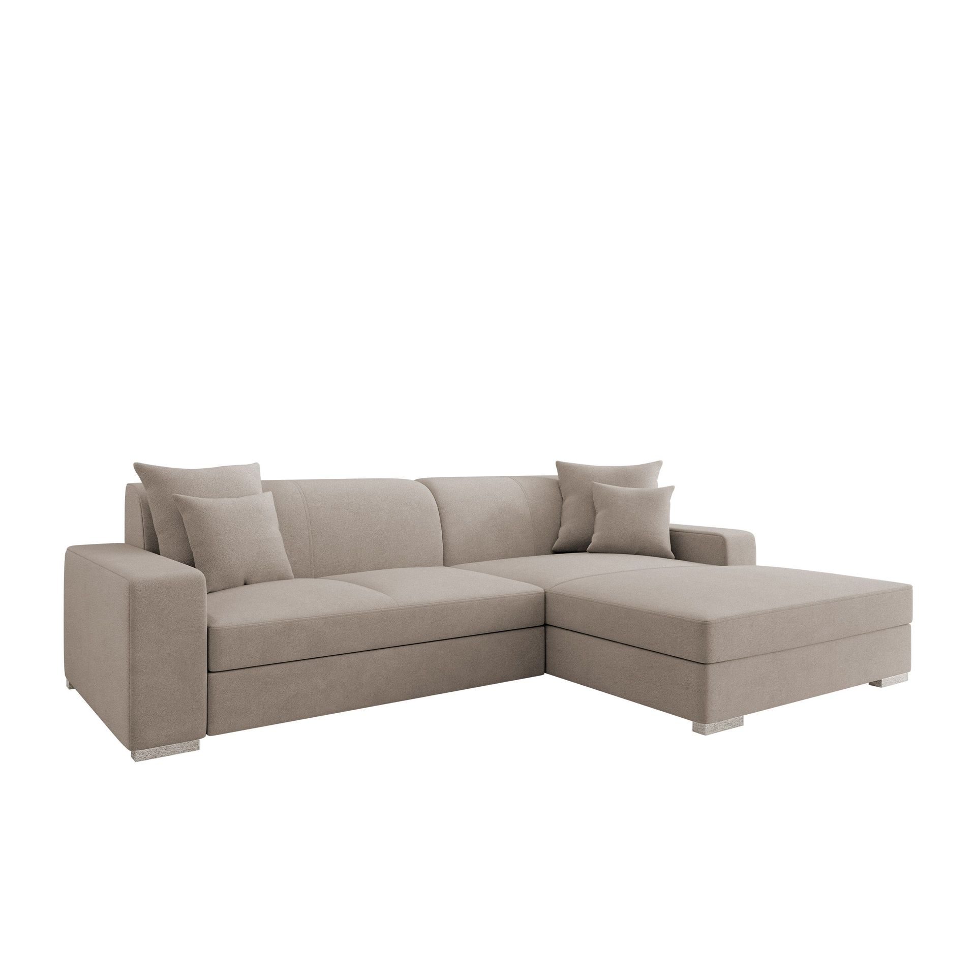 Corvik 3-sits Bäddsoffa med divan och förvaring - beige