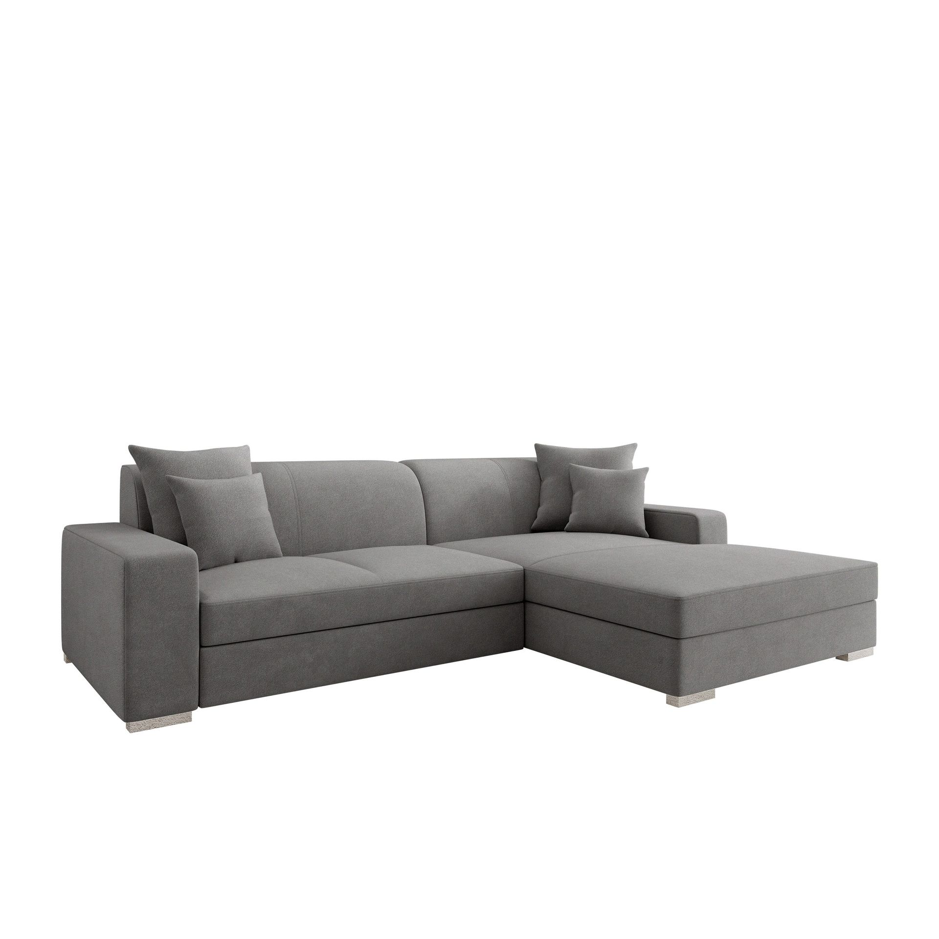 Corvik 3-sits Bäddsoffa med divan och förvaring - grå