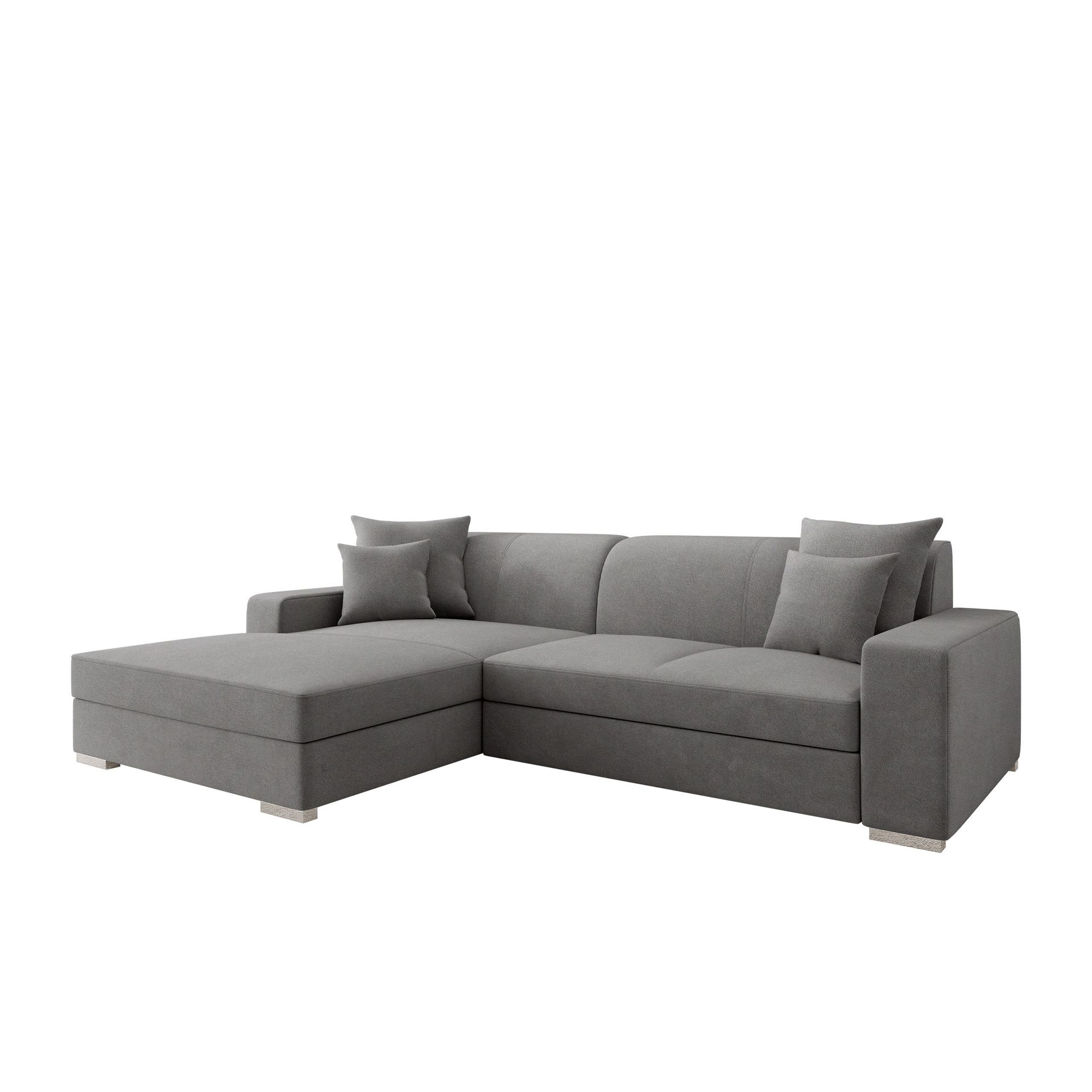 Corvik 3-sits Bäddsoffa med divan och förvaring - grå
