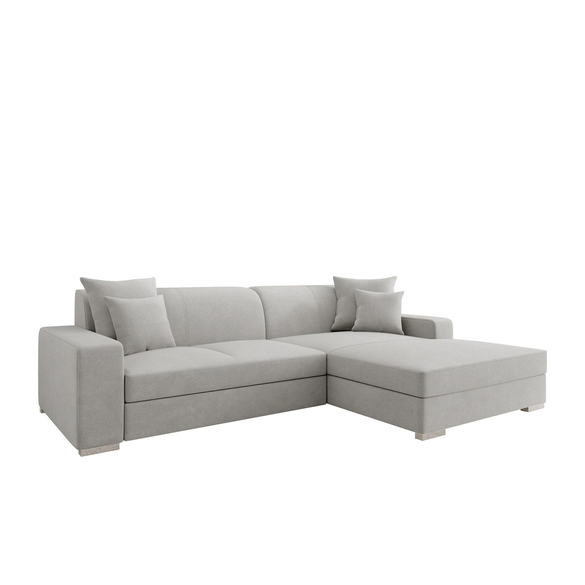 Corvik 3-sits Bäddsoffa med divan och förvaring - grå
