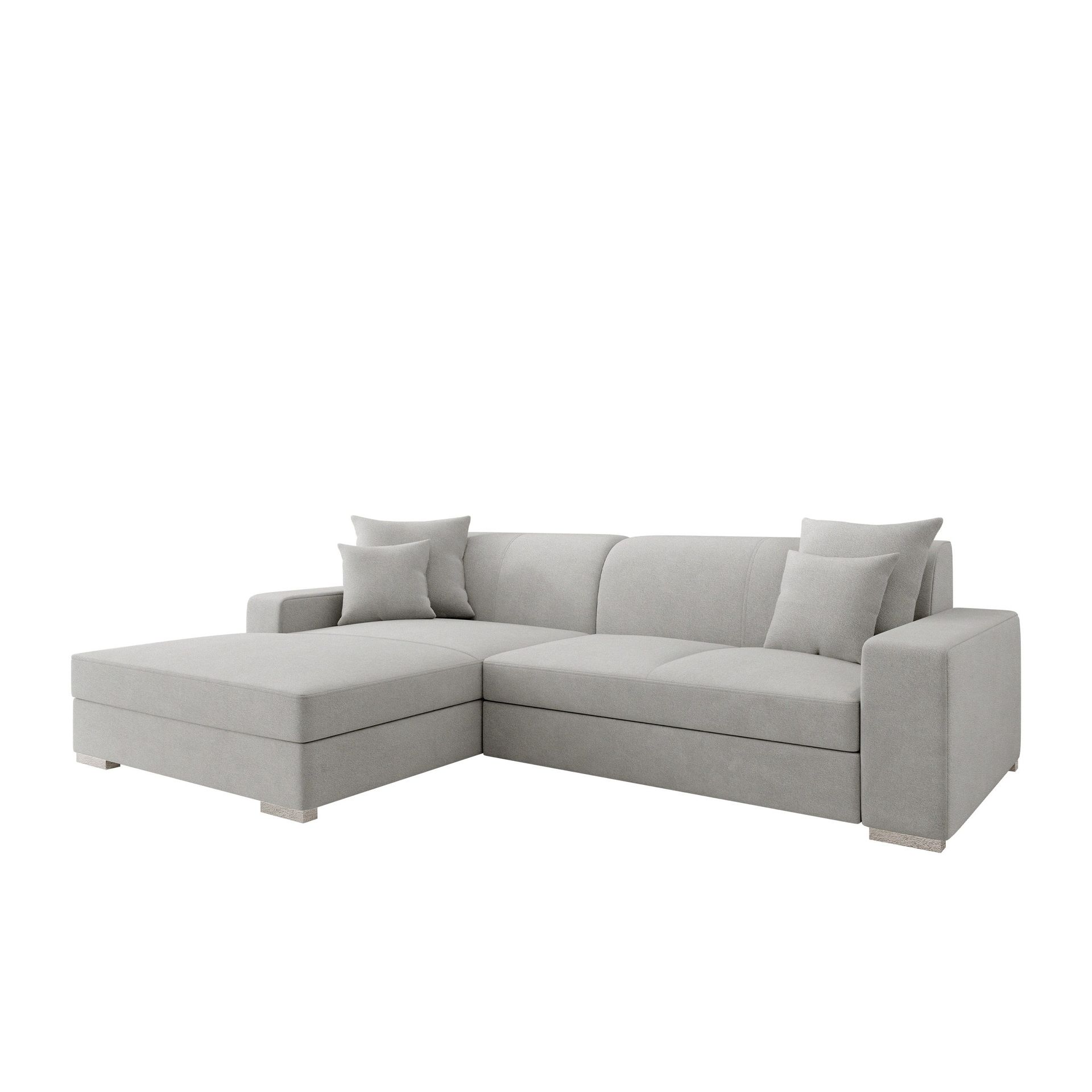 Corvik 3-sits Bäddsoffa med divan och förvaring - grå
