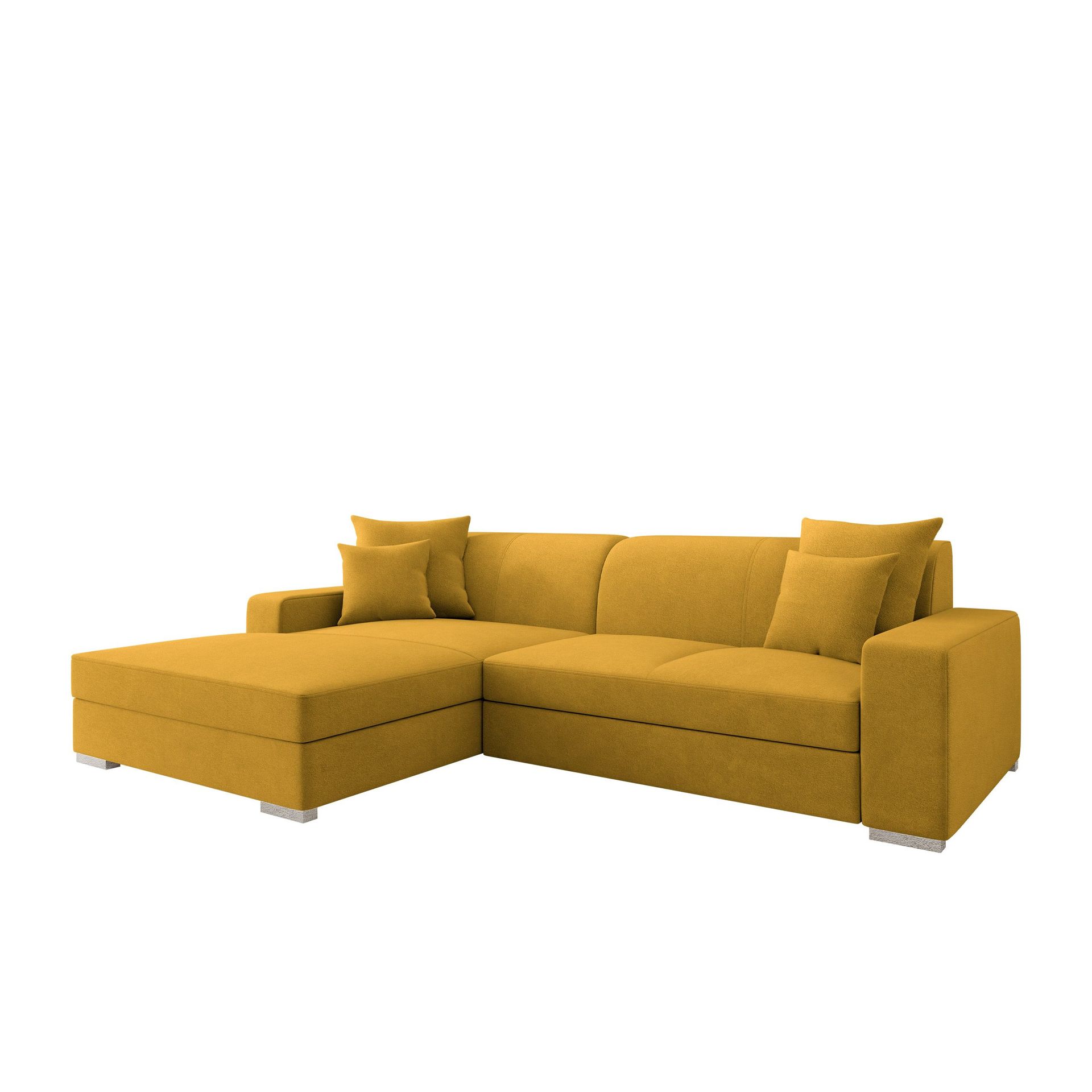 Corvik 3-sits Bäddsoffa med divan och förvaring - gul