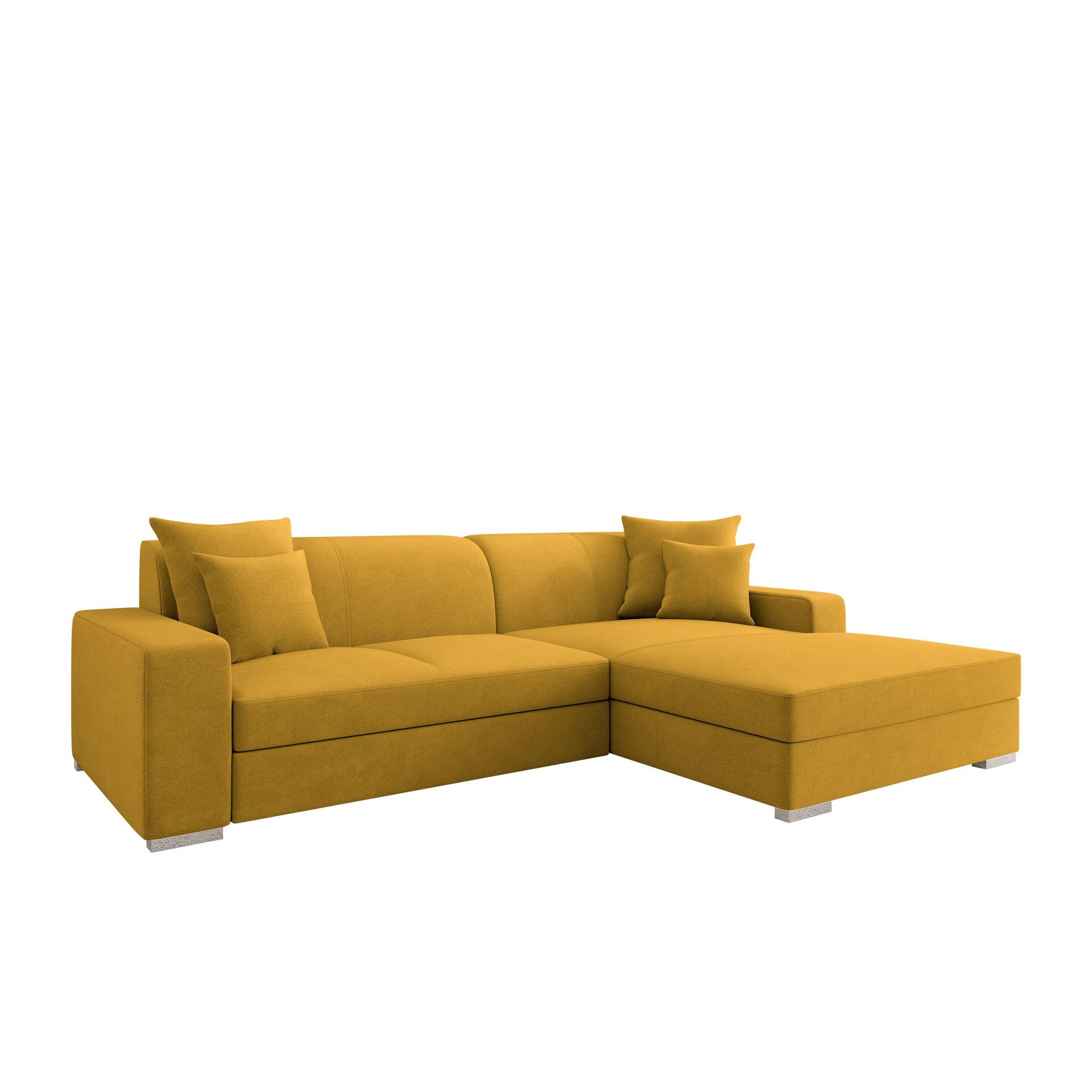 Corvik 3-sits Bäddsoffa med divan och förvaring - gul