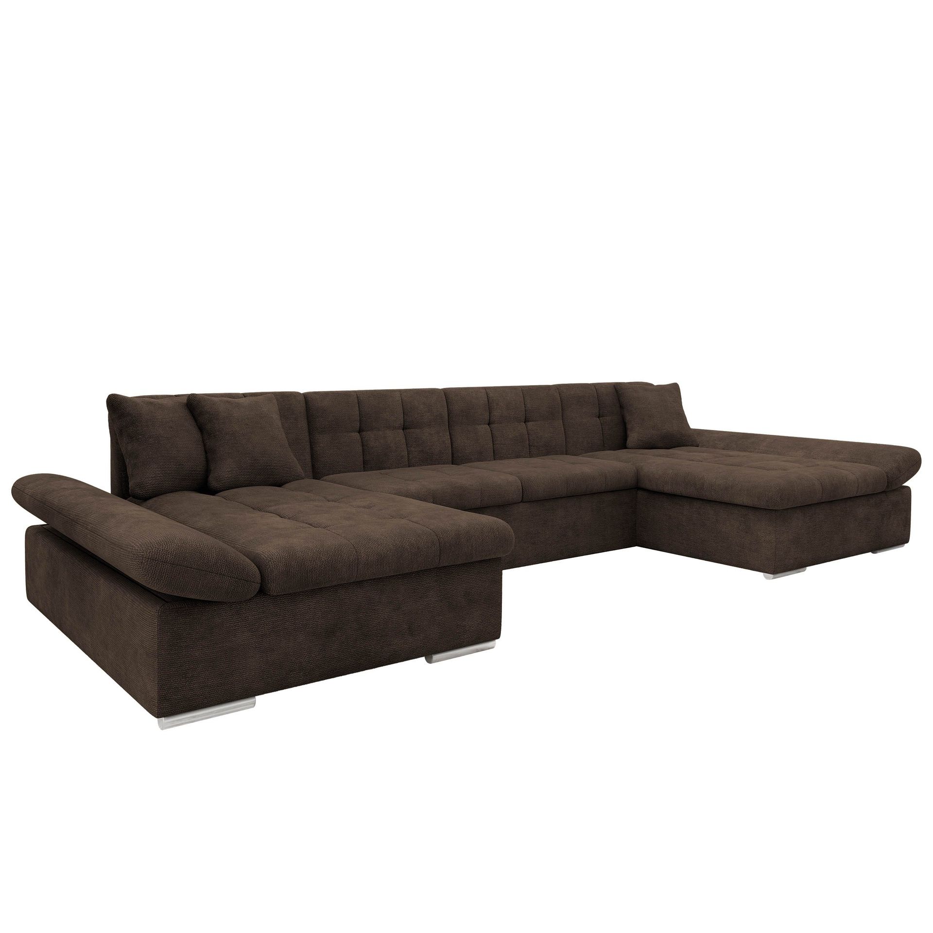 Dewitt U-formad 5-sits B&auml;ddsoffa med f&ouml;rvaring - brun