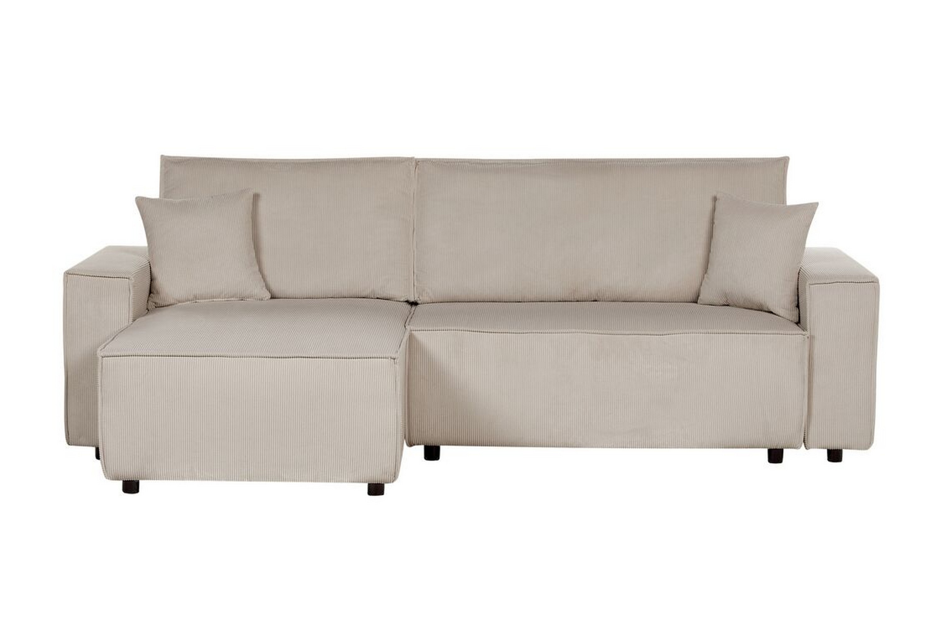 Dyshawn Hörnbäddsoffa 2-sits Beige/Svart