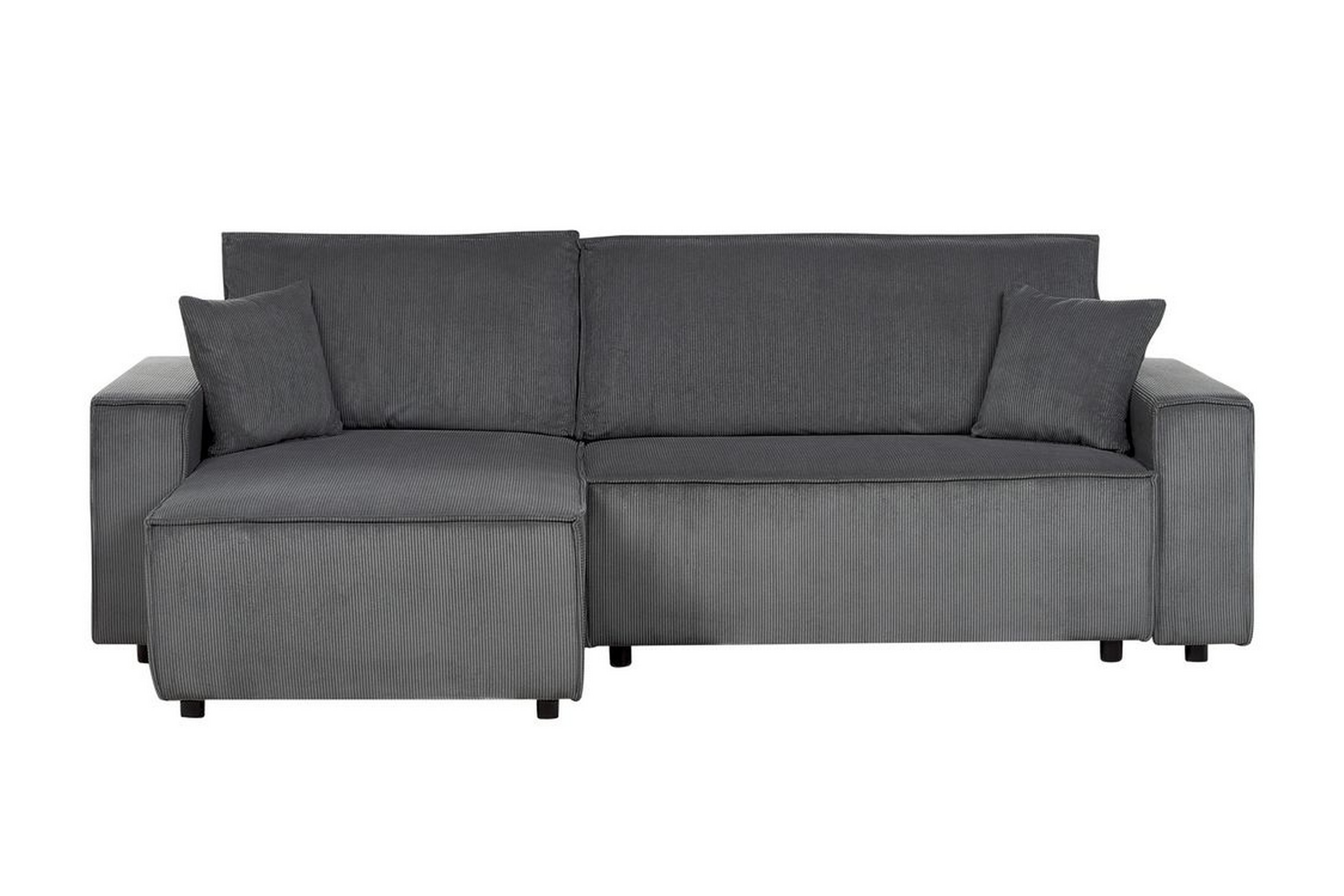 Dyshawn Hörnbäddsoffa 2-sits GråSvart