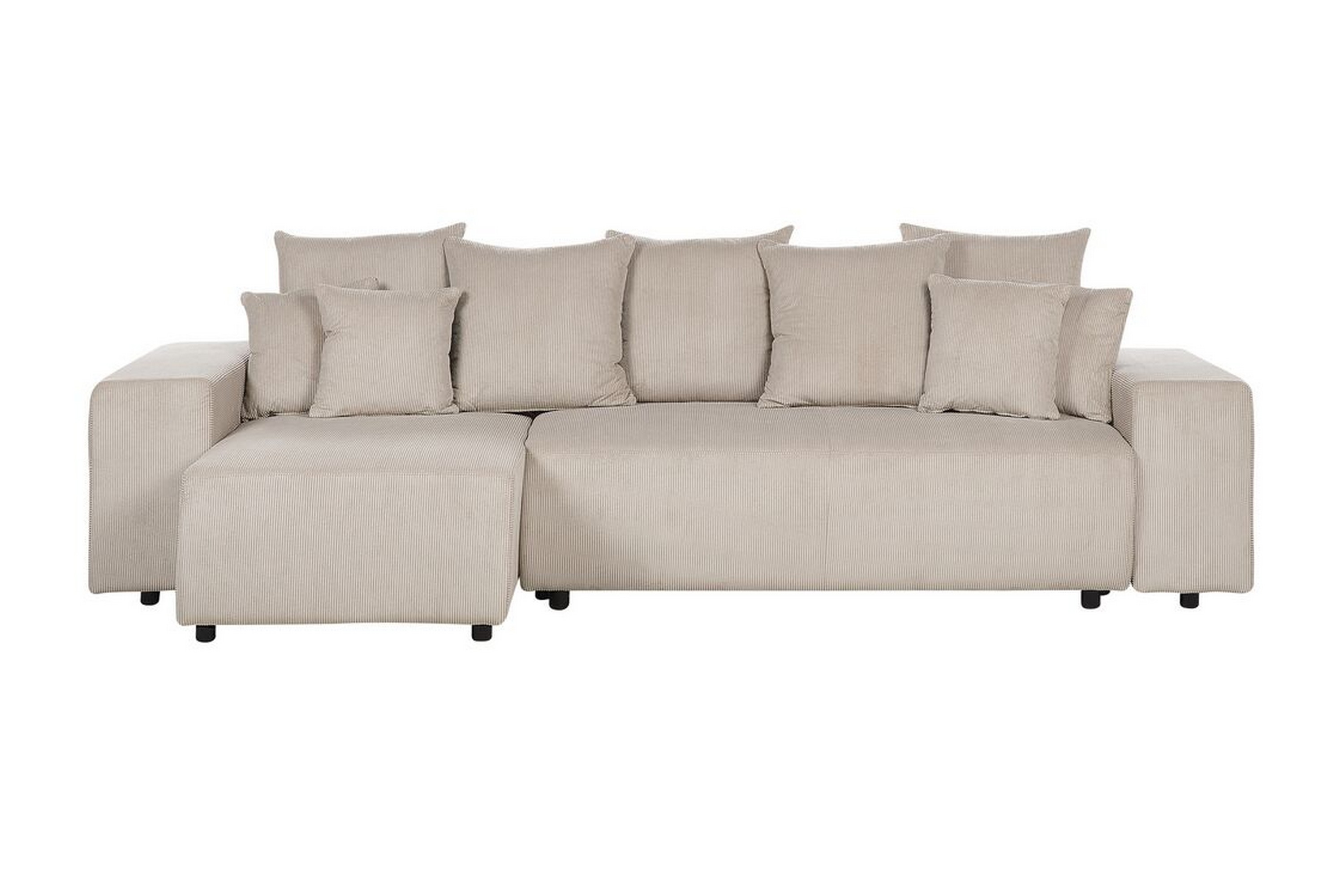 Dysis Hörnbäddsoffa 3-sits Taupe/Svart