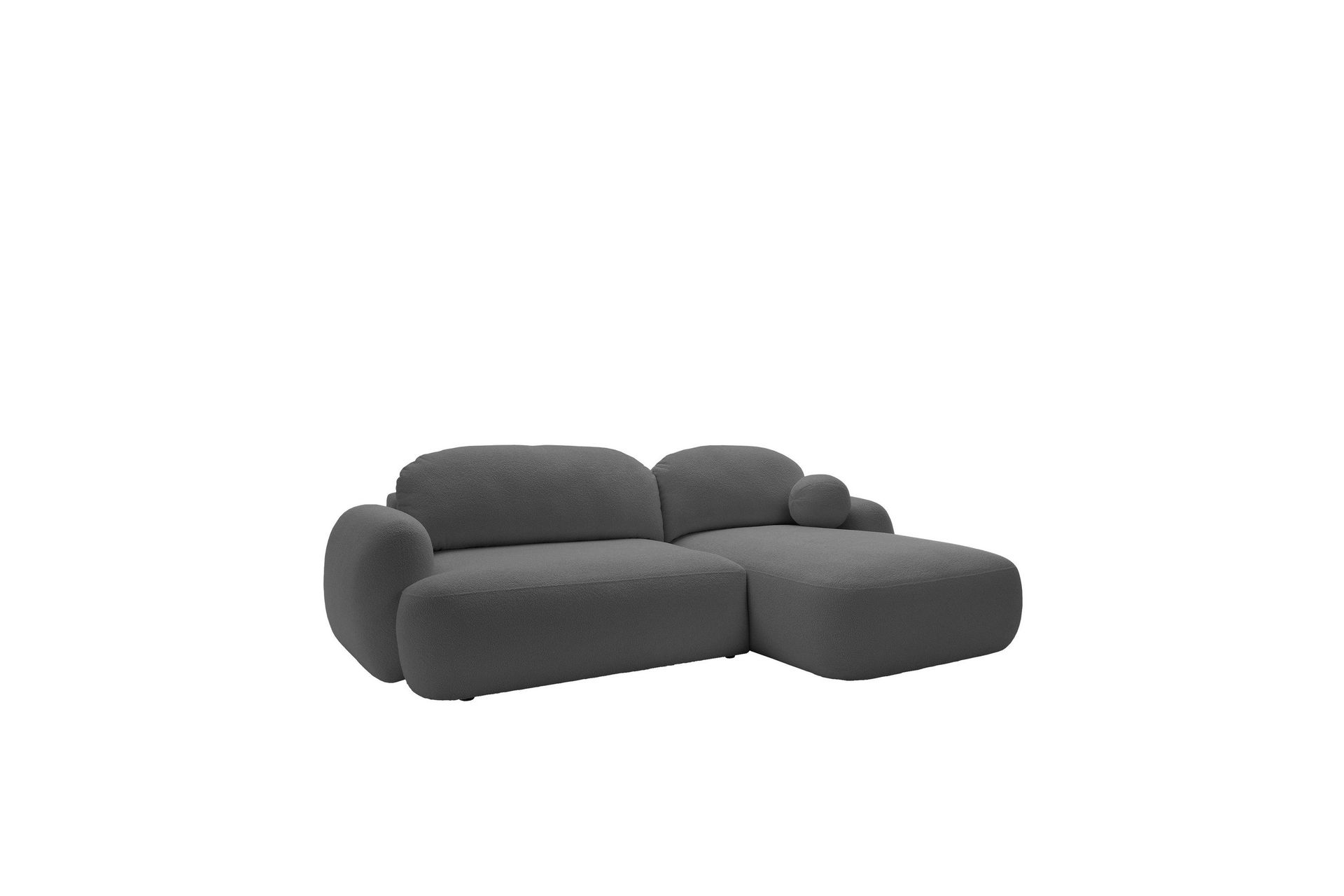 Efrem B&auml;ddsoffa med Divan 3-sits i Boucl&eacute; - M&ouml;rkgr&aring;