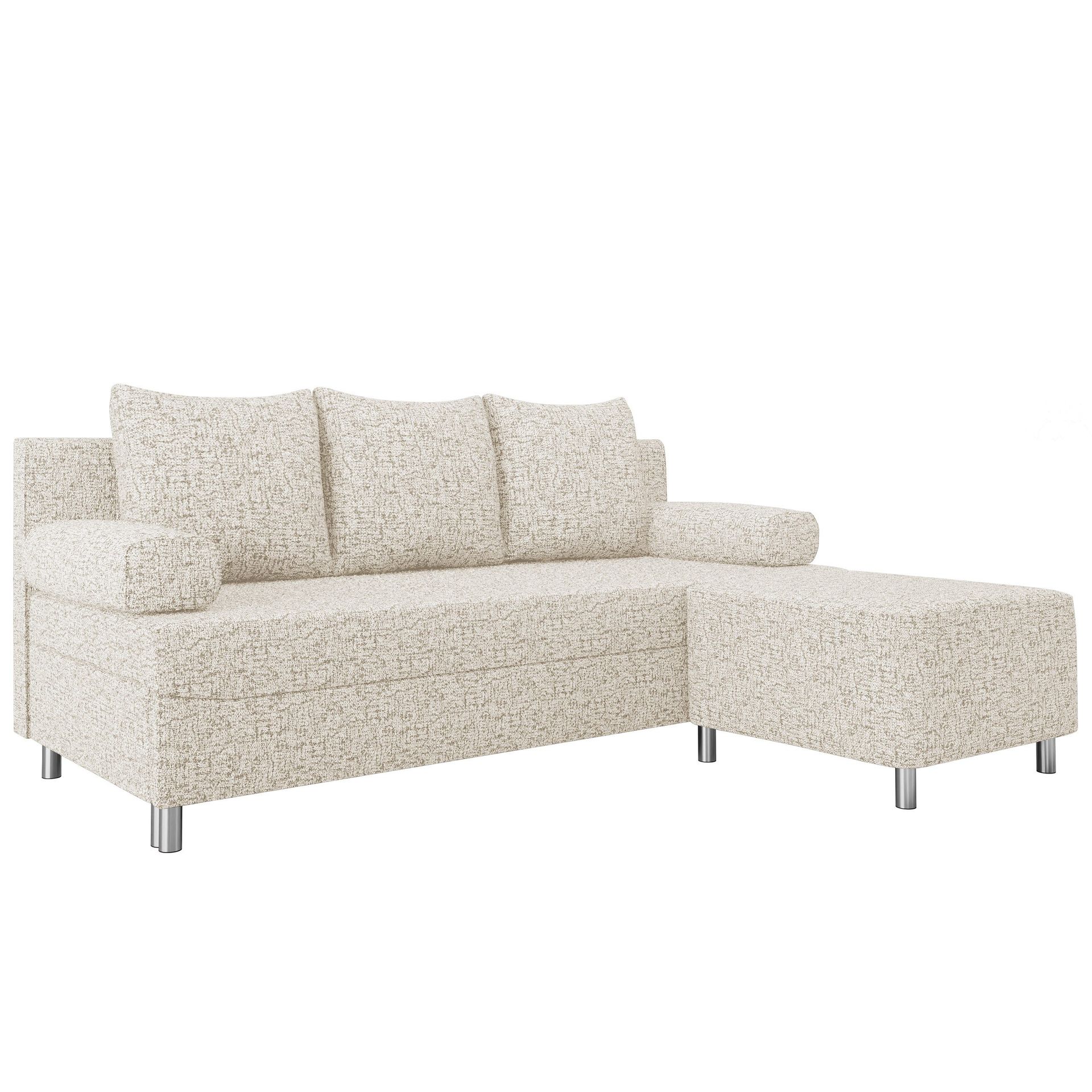 Eifion 3-sits Bäddsoffa med divan Högervänd - ljusbeige