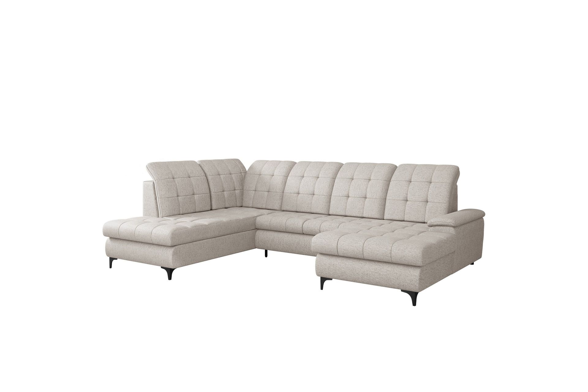 Enzo B&auml;ddsoffa med Divan och Sch&auml;slong 4-sits - Beige