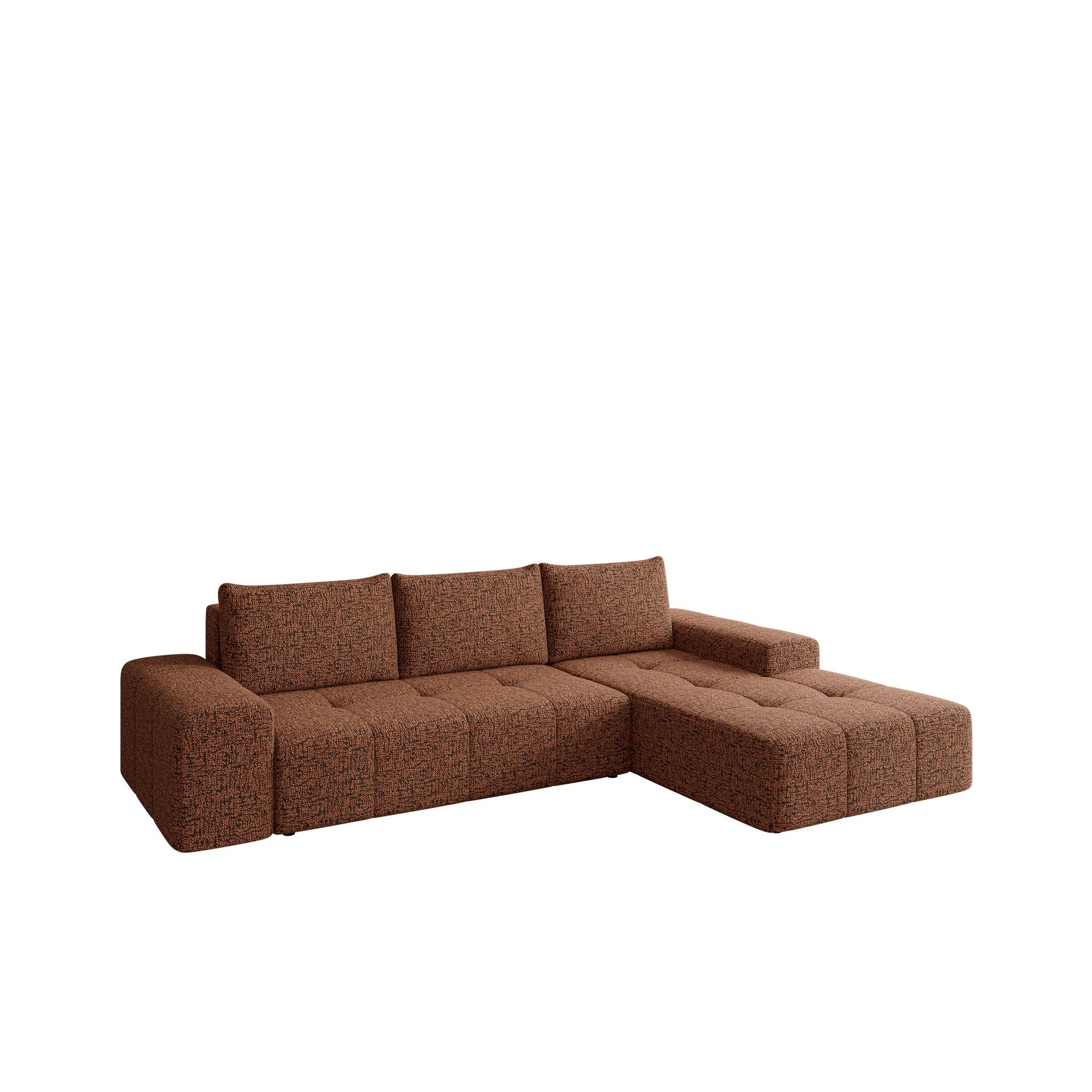 Falor 3-sits Bäddsoffa med divan Högervänd - brun