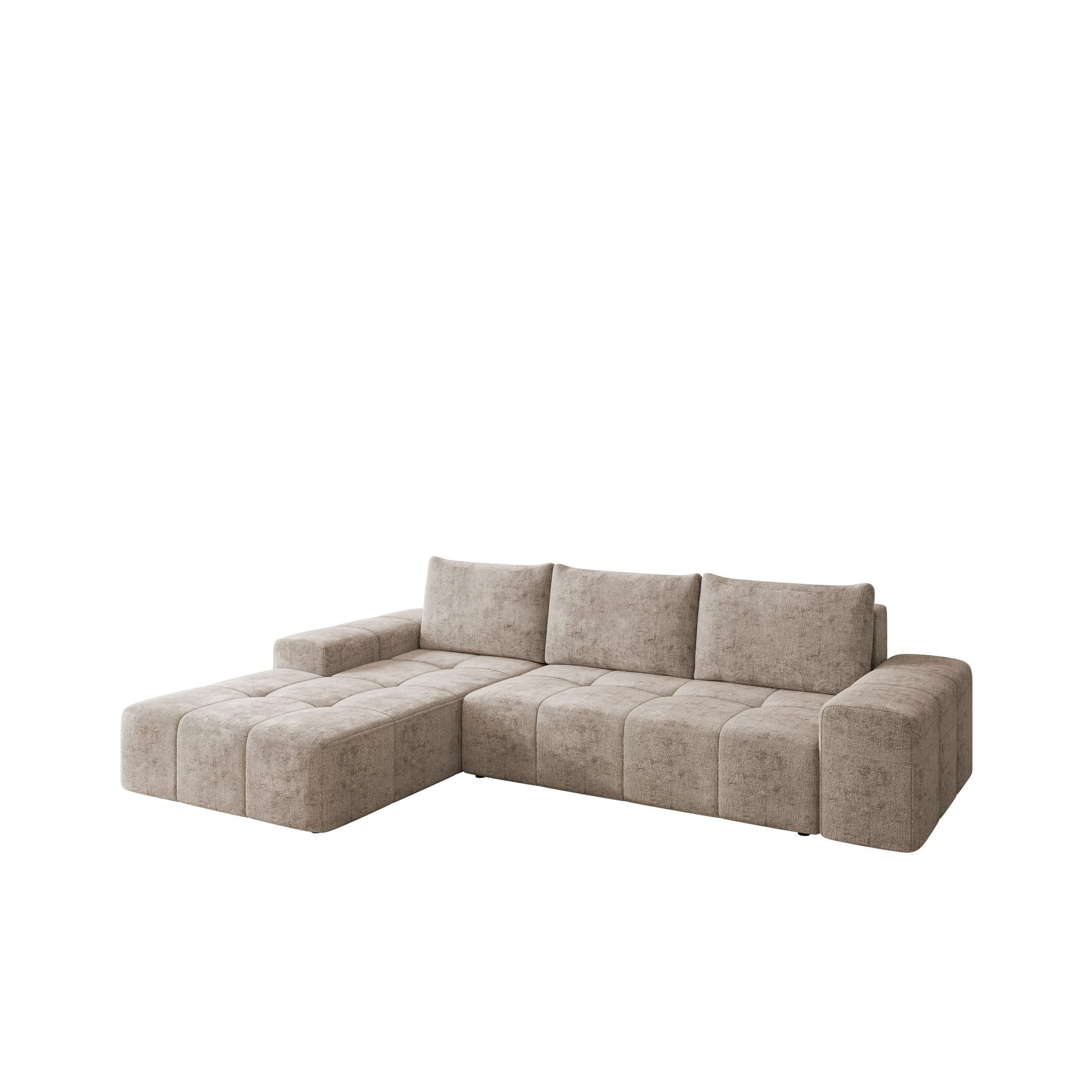 Falor 3-sits Bäddsoffa med Divan Vänster och Förvaring - Beige