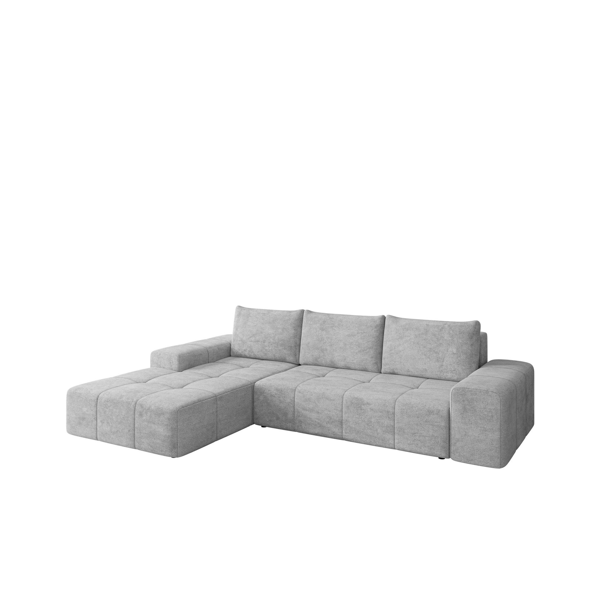 Falor 3-sits Bäddsoffa med Divan Vänster och Förvaring - Grå