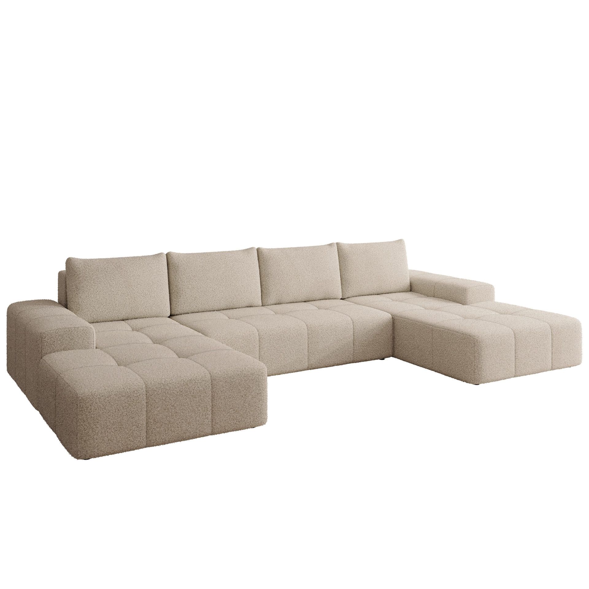 Falor 5-sits U-formad bäddsoffa - Beige