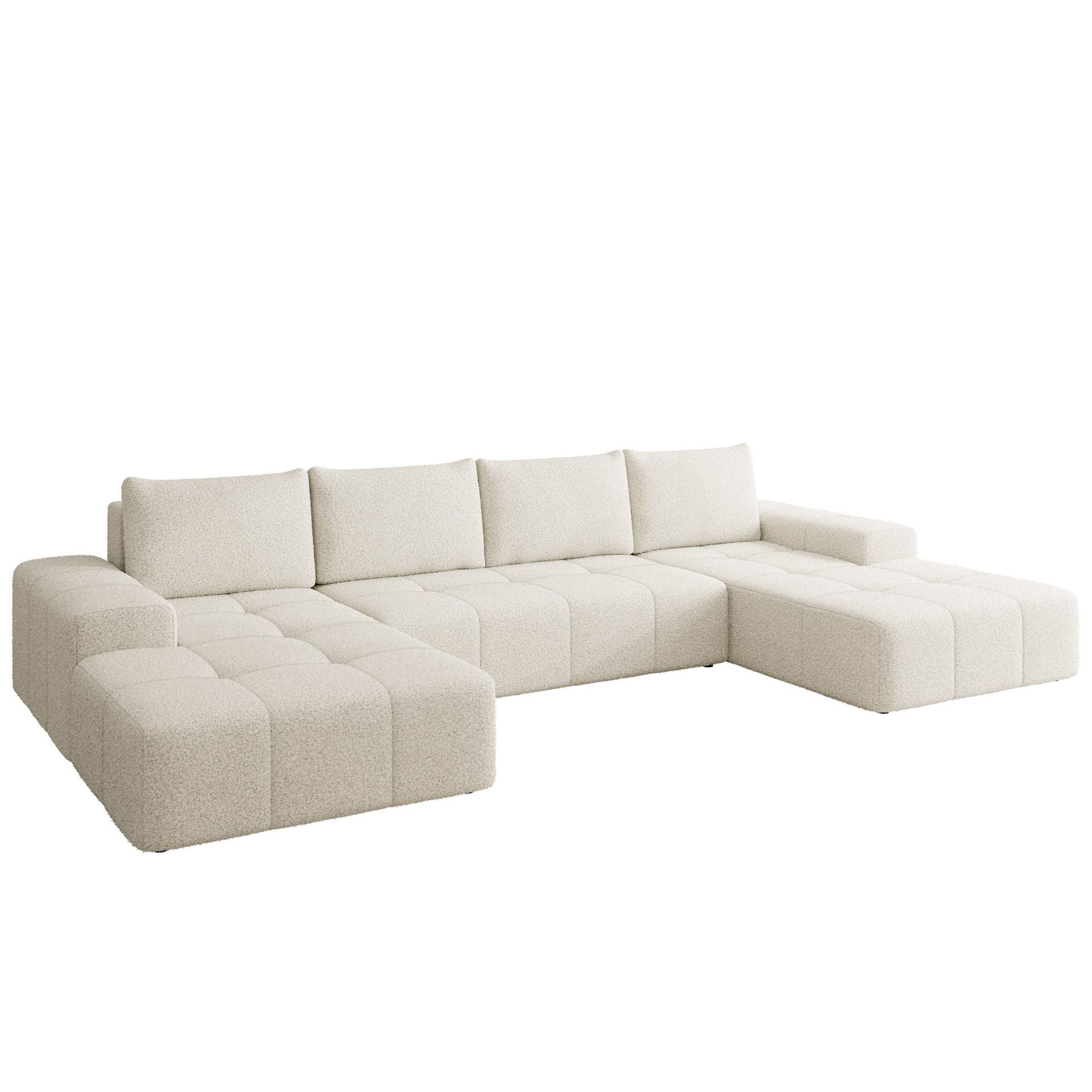 Falor 5-sits U-formad bäddsoffa - Benvit