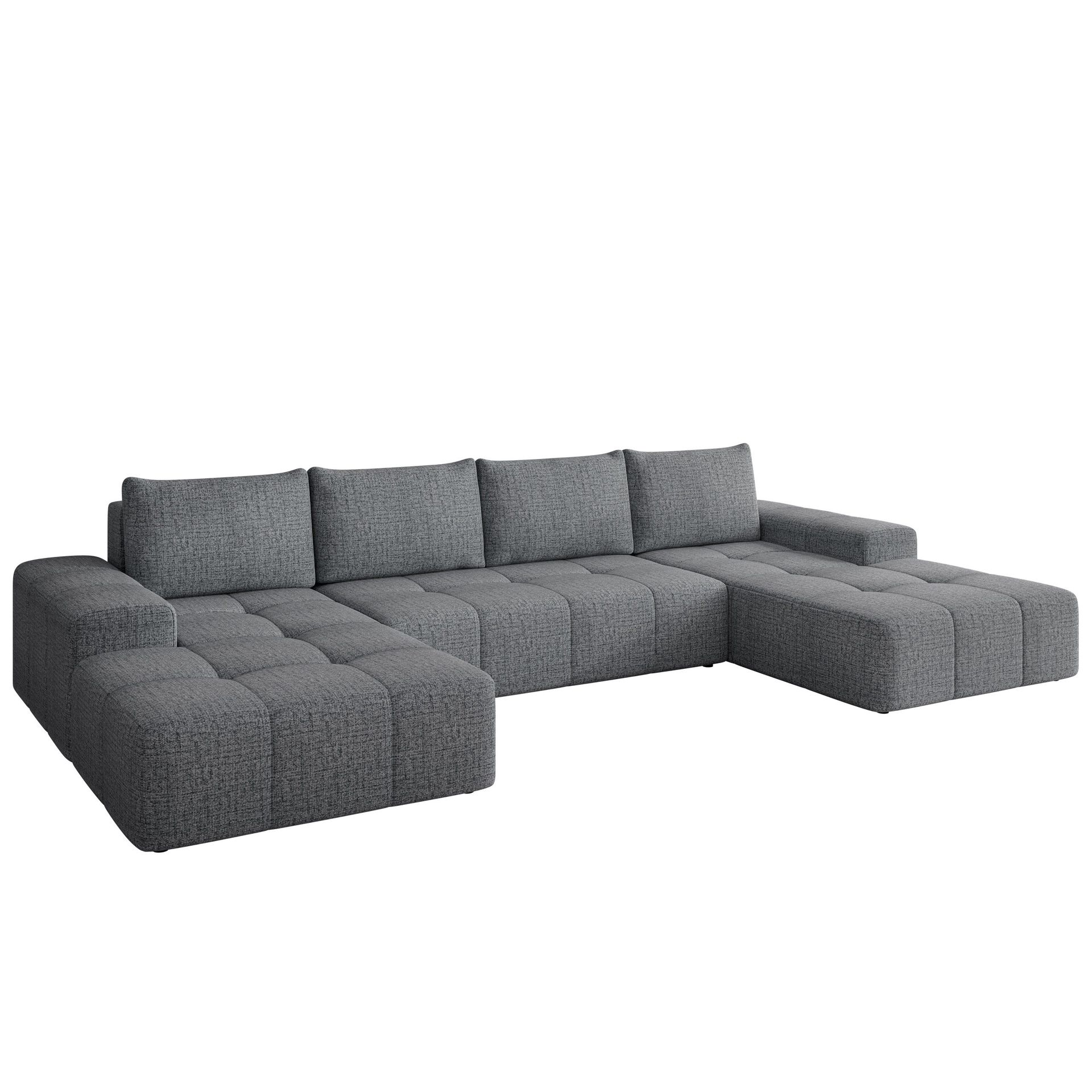 Falor 5-sits U-formad bäddsoffa - grå