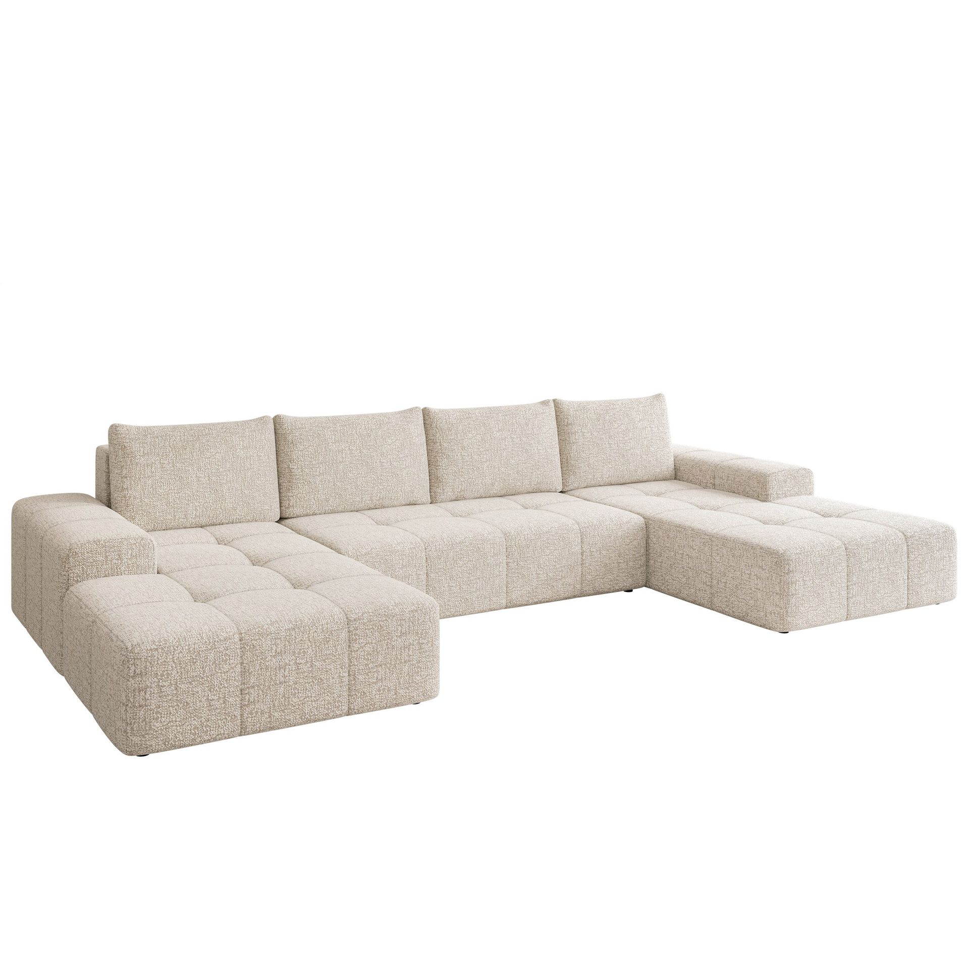 Falor 5-sits U-formad bäddsoffa - Ljusbeige