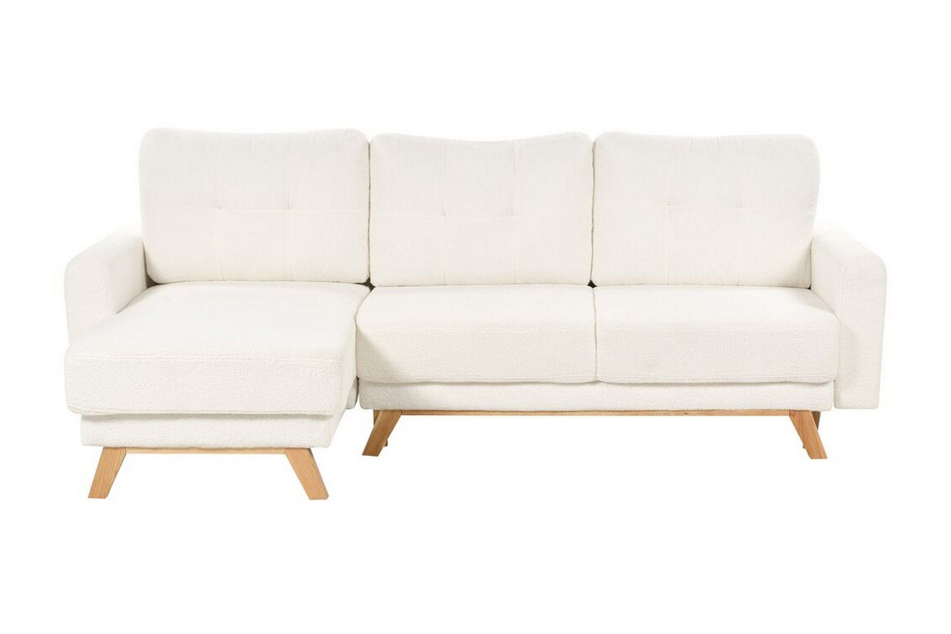 Faustin H&ouml;rnb&auml;ddsoffa 3-sits - Vit/Ljust tr&auml;