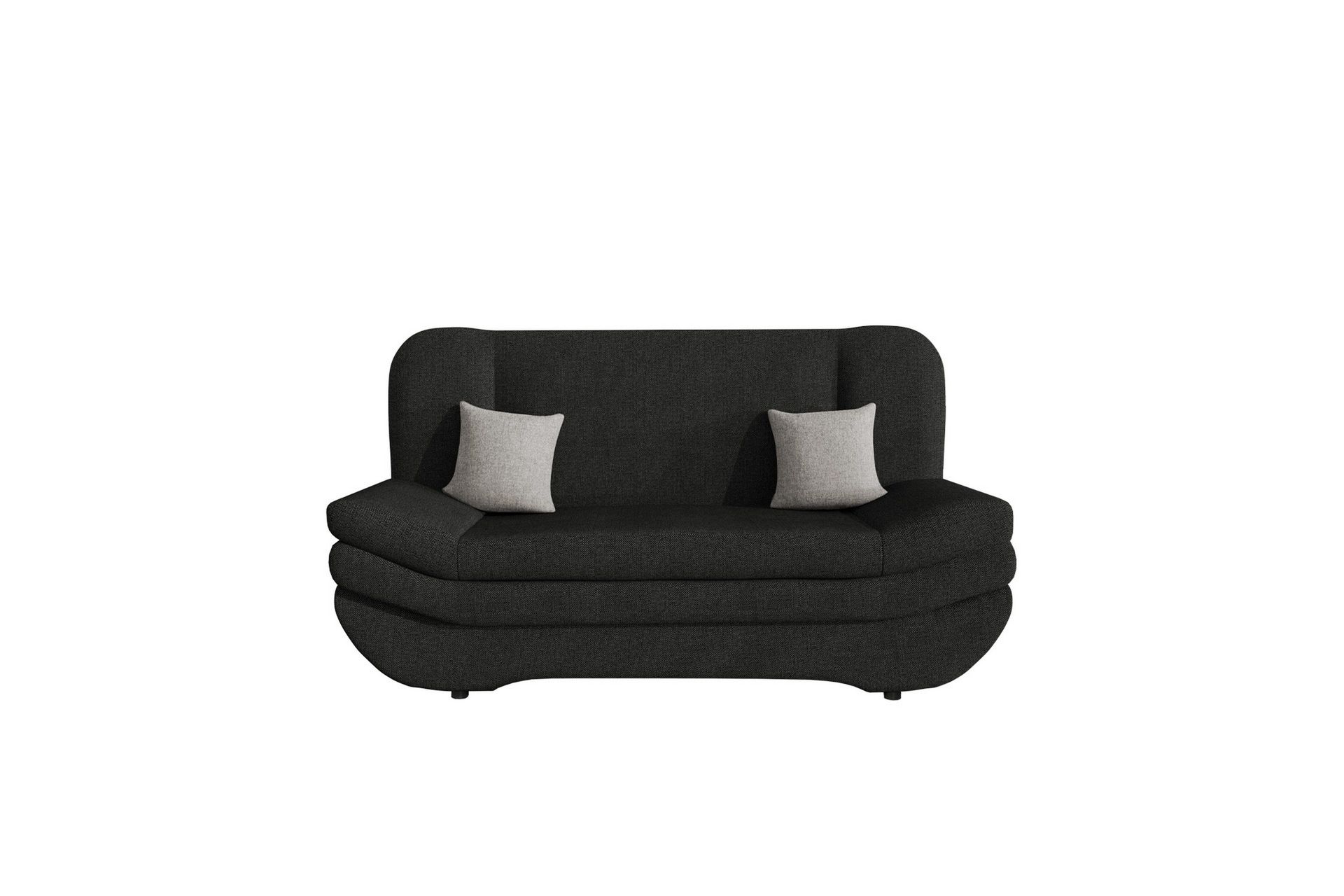 Figurelle Bäddsoffa 2-sits - Svart/Grå