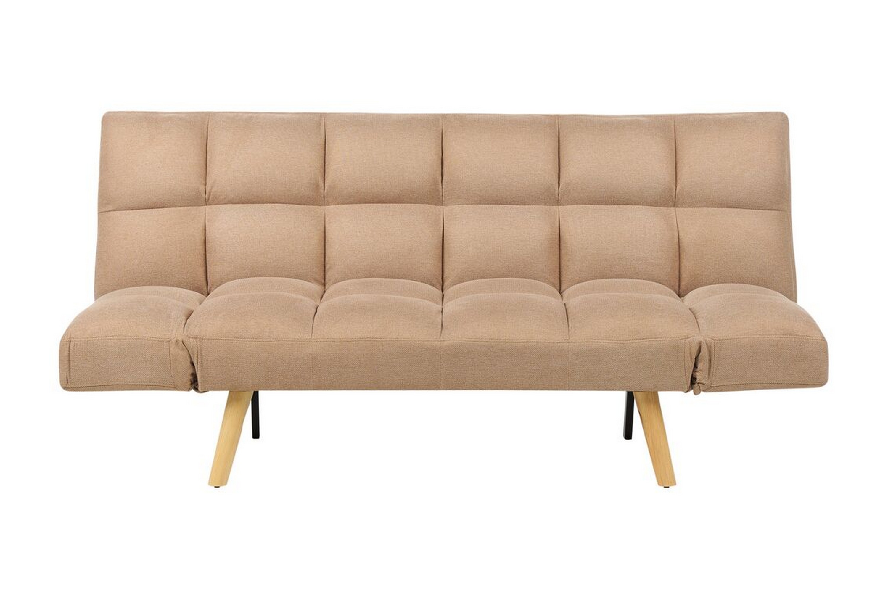 Fiora Bäddsoffa 3-sits Brun/Ljust trä