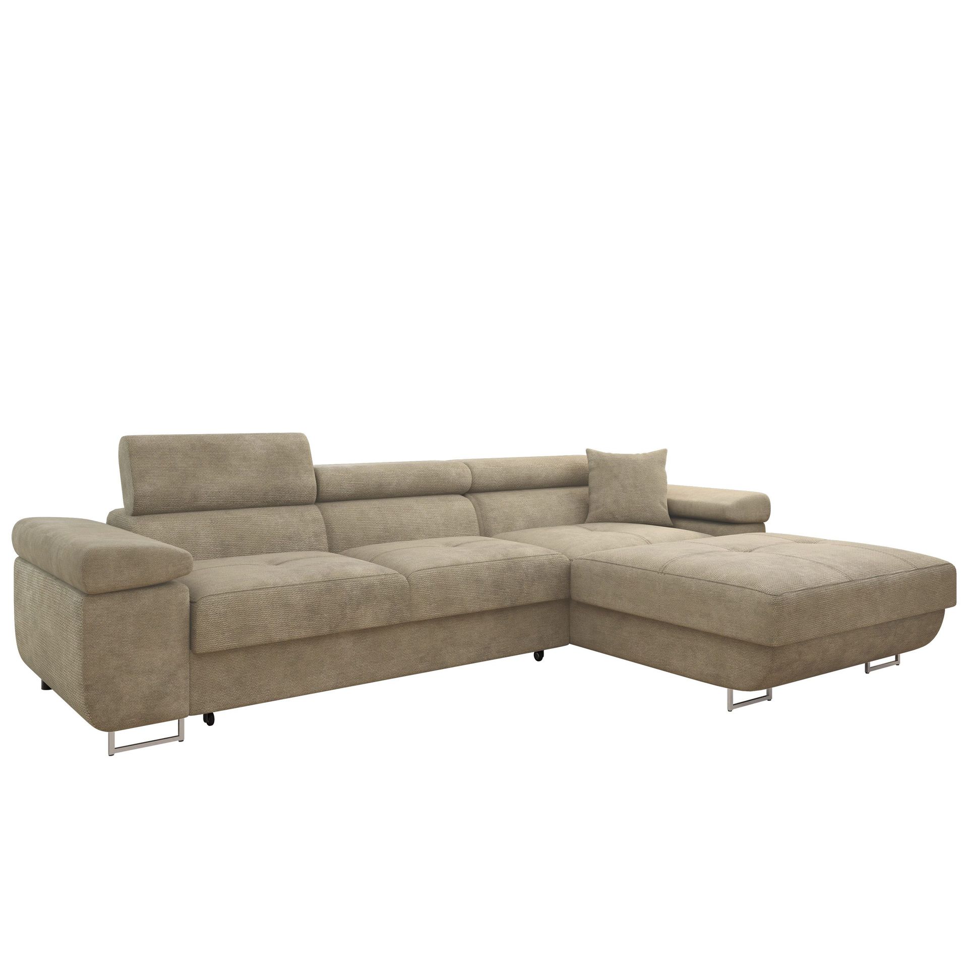 Gabina 3-sits Bäddsoffa med divan - beige