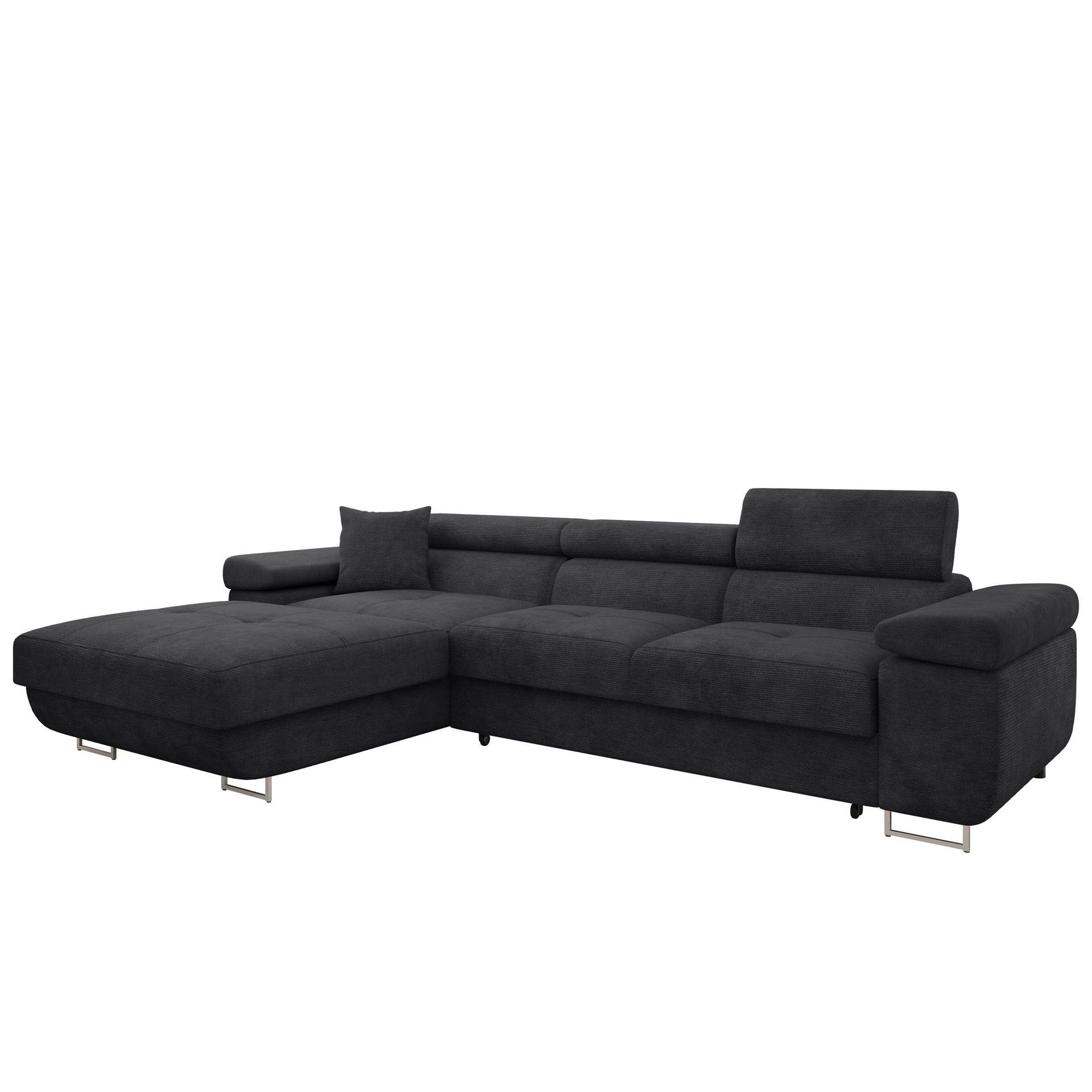 Gabina 3-sits Bäddsoffa med divan - svart