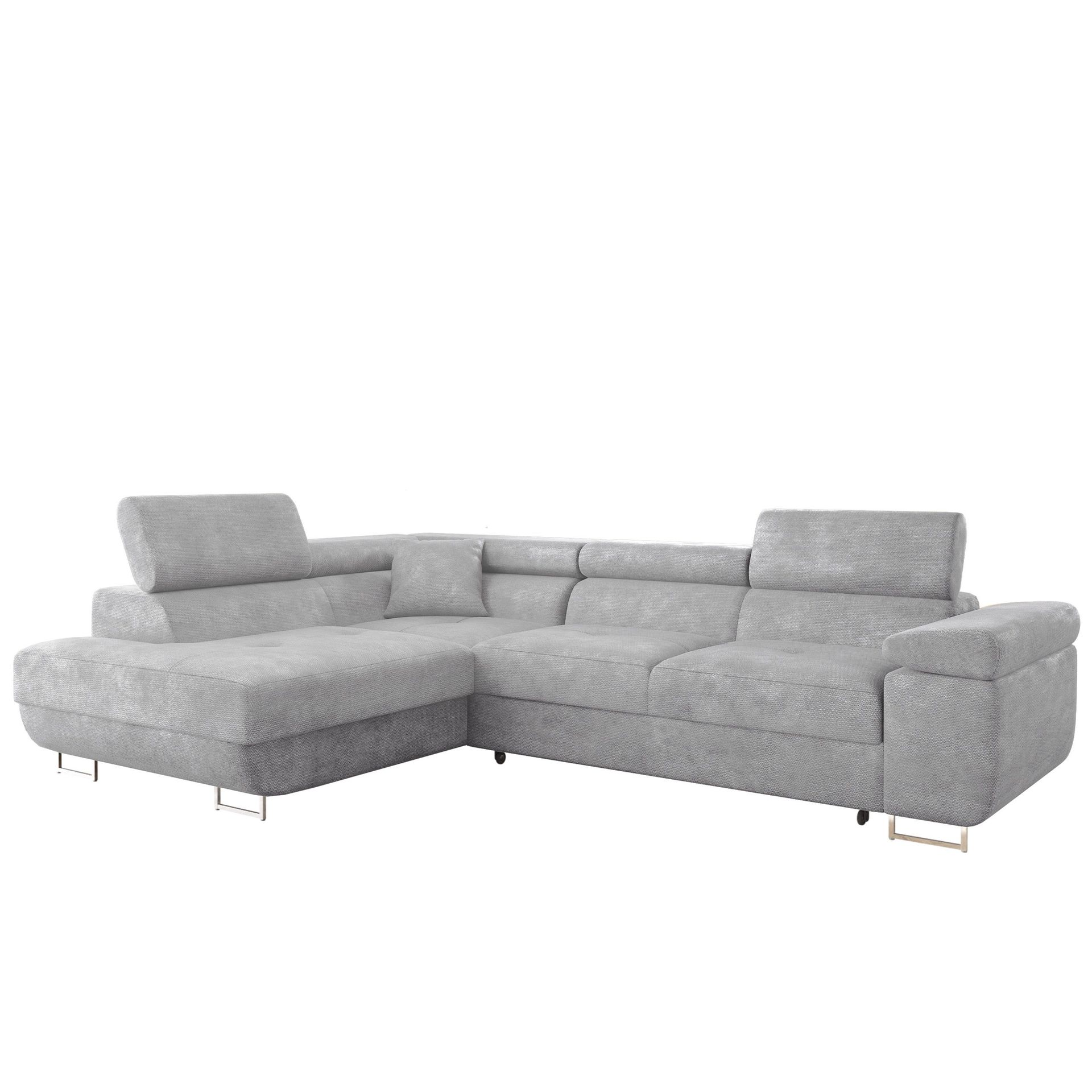 Gabina 4-sits B&auml;ddsoffa med sch&auml;slong - gr&aring;