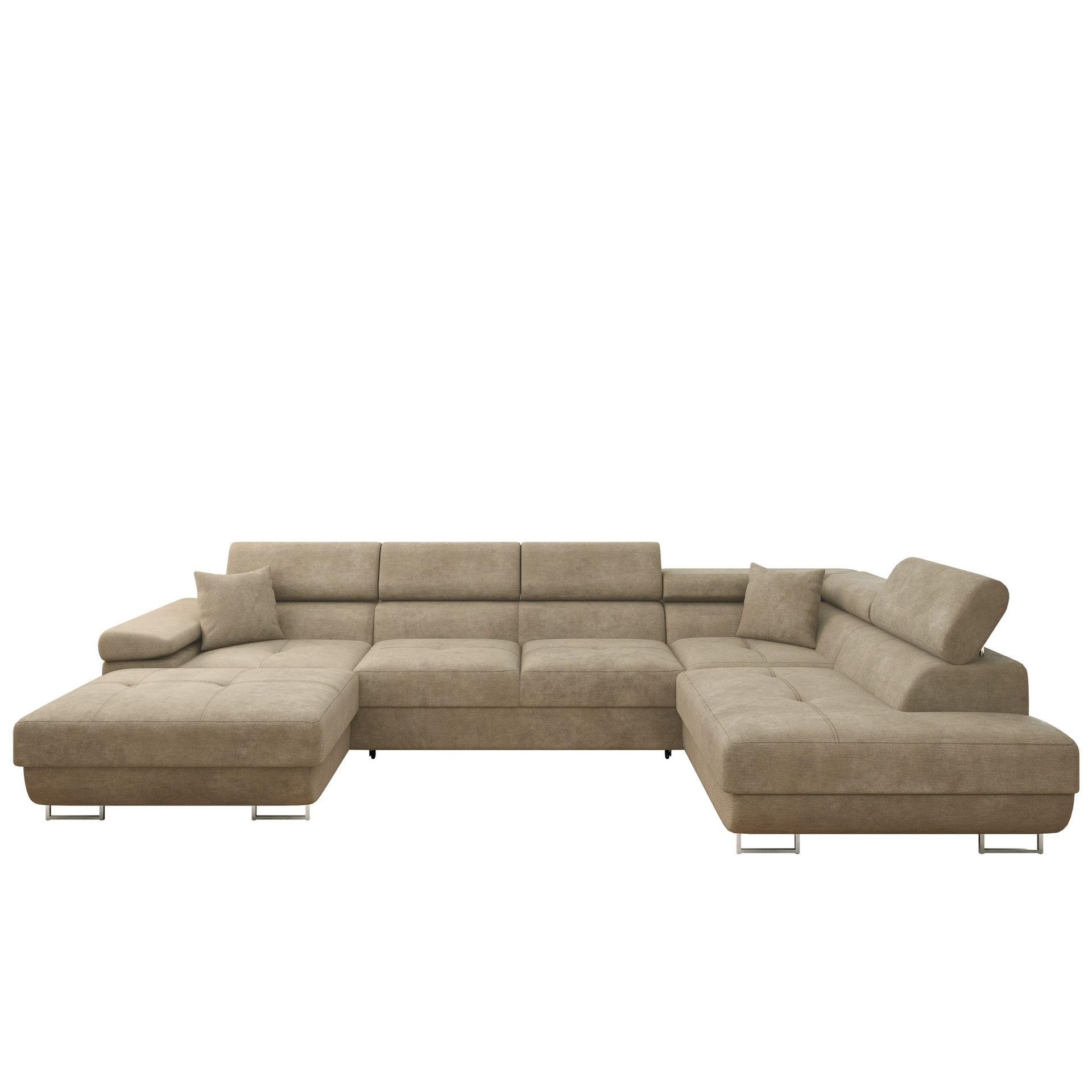 Gabina 5-sits U-formad bäddsoffa med divan och schäslong - Lumo 30