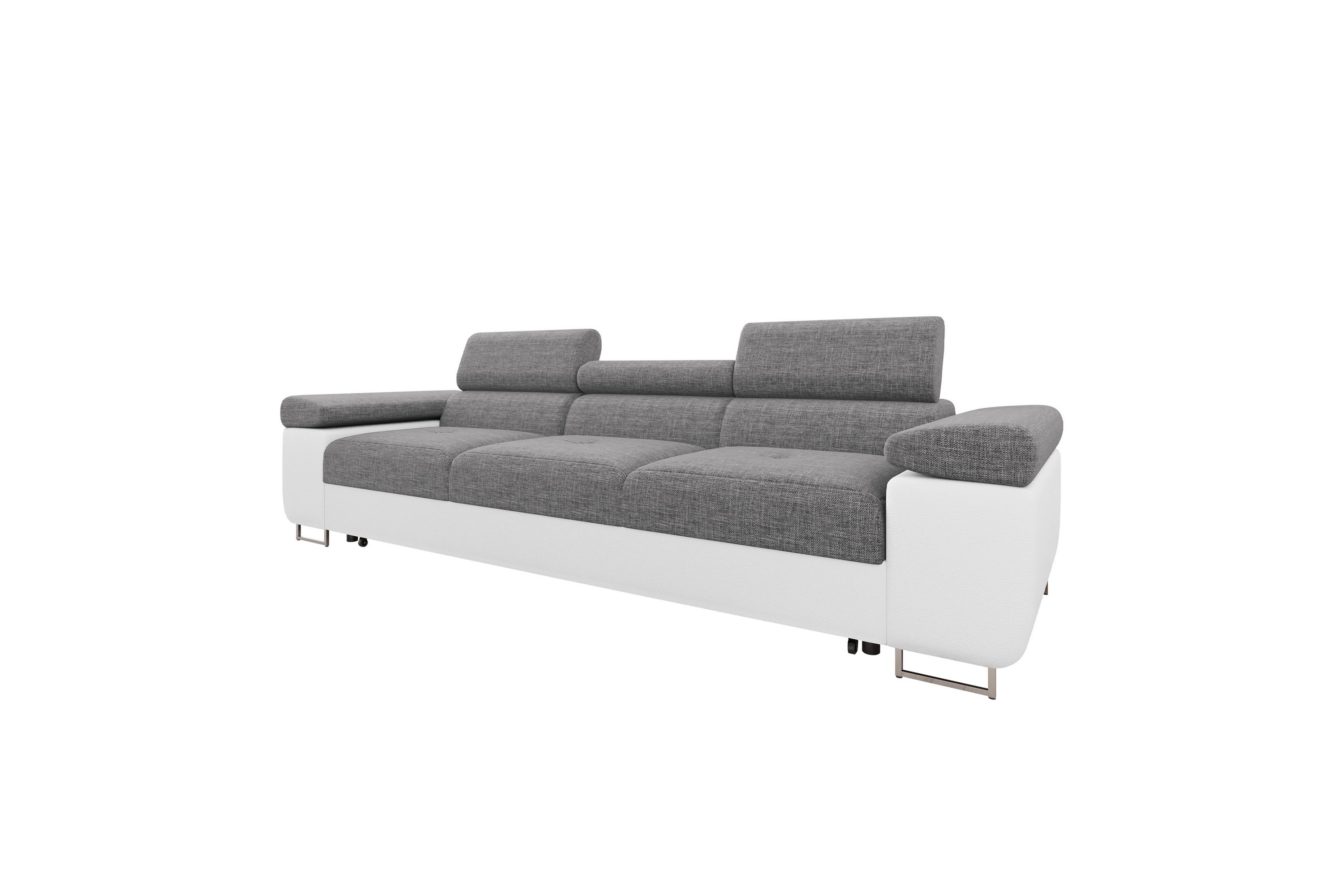 Gabina Bäddsoffa 3-sits i Konstläder Vit/Mörkgrå
