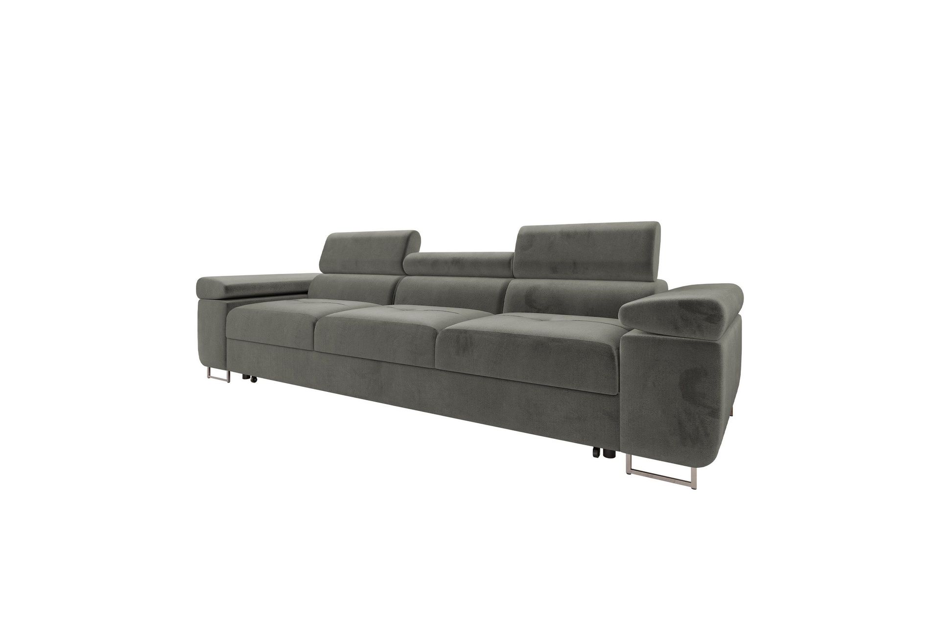 Gabina Bäddsoffa 3-sits i Plysch - Grå