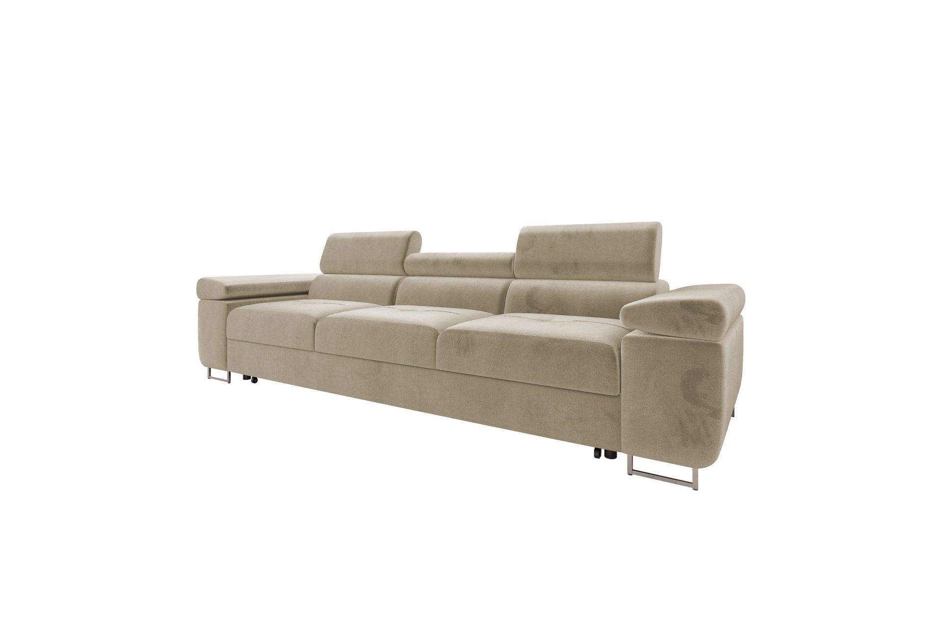 Gabina Bäddsoffa 3-sits i Plysch - Beige
