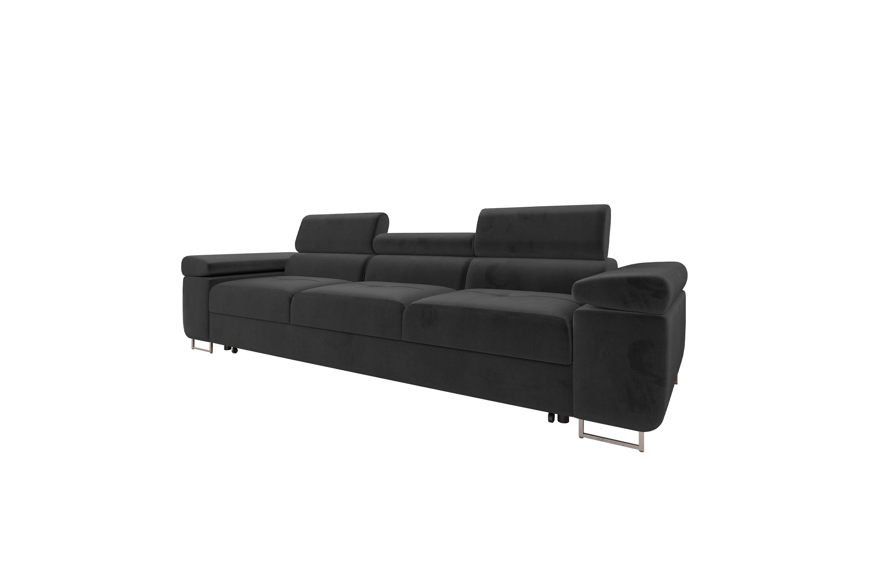 Gabina Bäddsoffa 3-sits i Plysch Svart